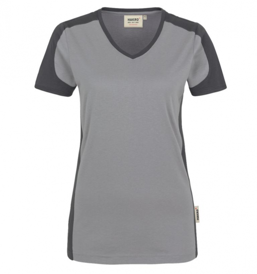 HAKRO Women-V-Shirt-Contrast 190 Mikralinar®