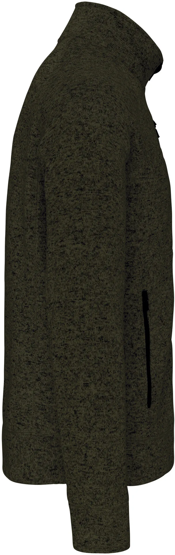 Kariban Herren Melange Strickfleece Jacke