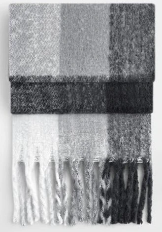 beechfield-b494r-fluffy-check-scarf-greycheck-front-1 Beechfield Fluffy Check Scarf