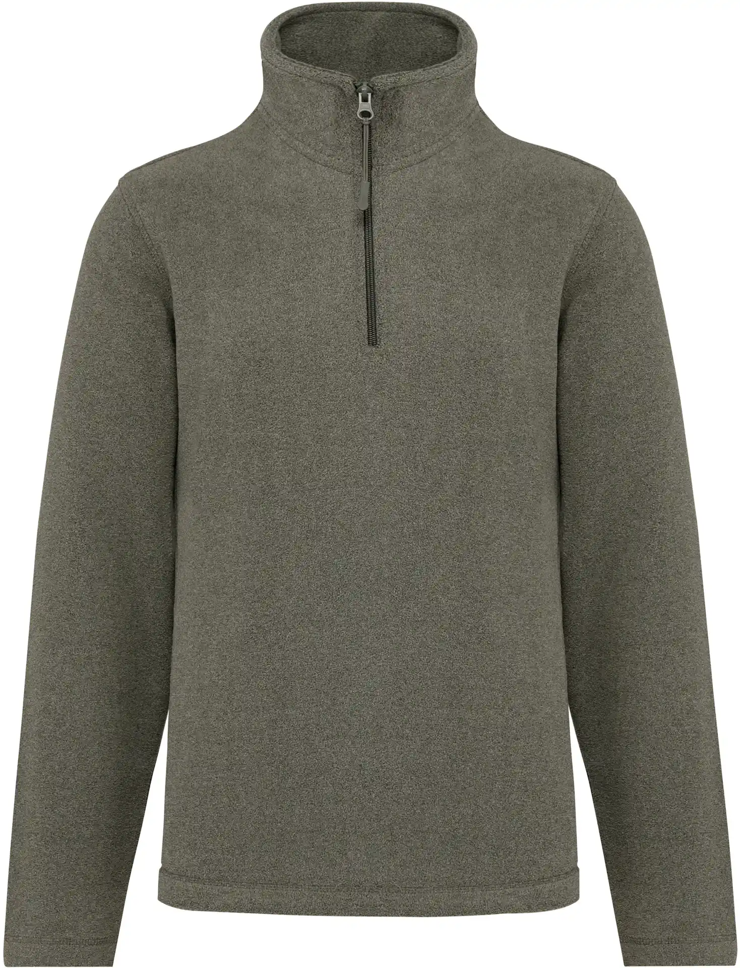 kariban-K912-microfleece-pullover-mit-viertel-zip-enzo-greenmarbleheather-front-3 Kariban Microfleece Pullover mit 1/4 Zip "Enzo"