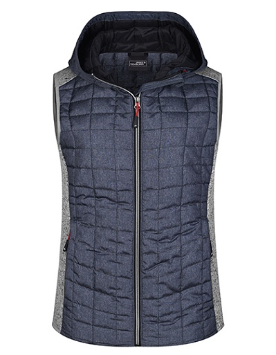 James & Nicholson Ladies Knitted Hybrid Vest