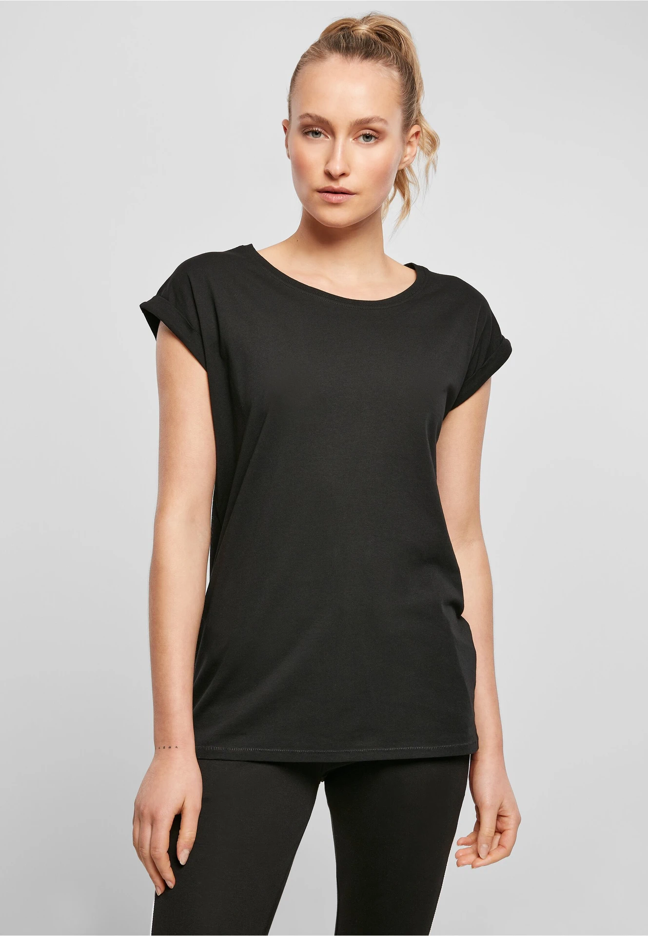 Build Your Brand Ladies Organic Extended Shoulder Tee