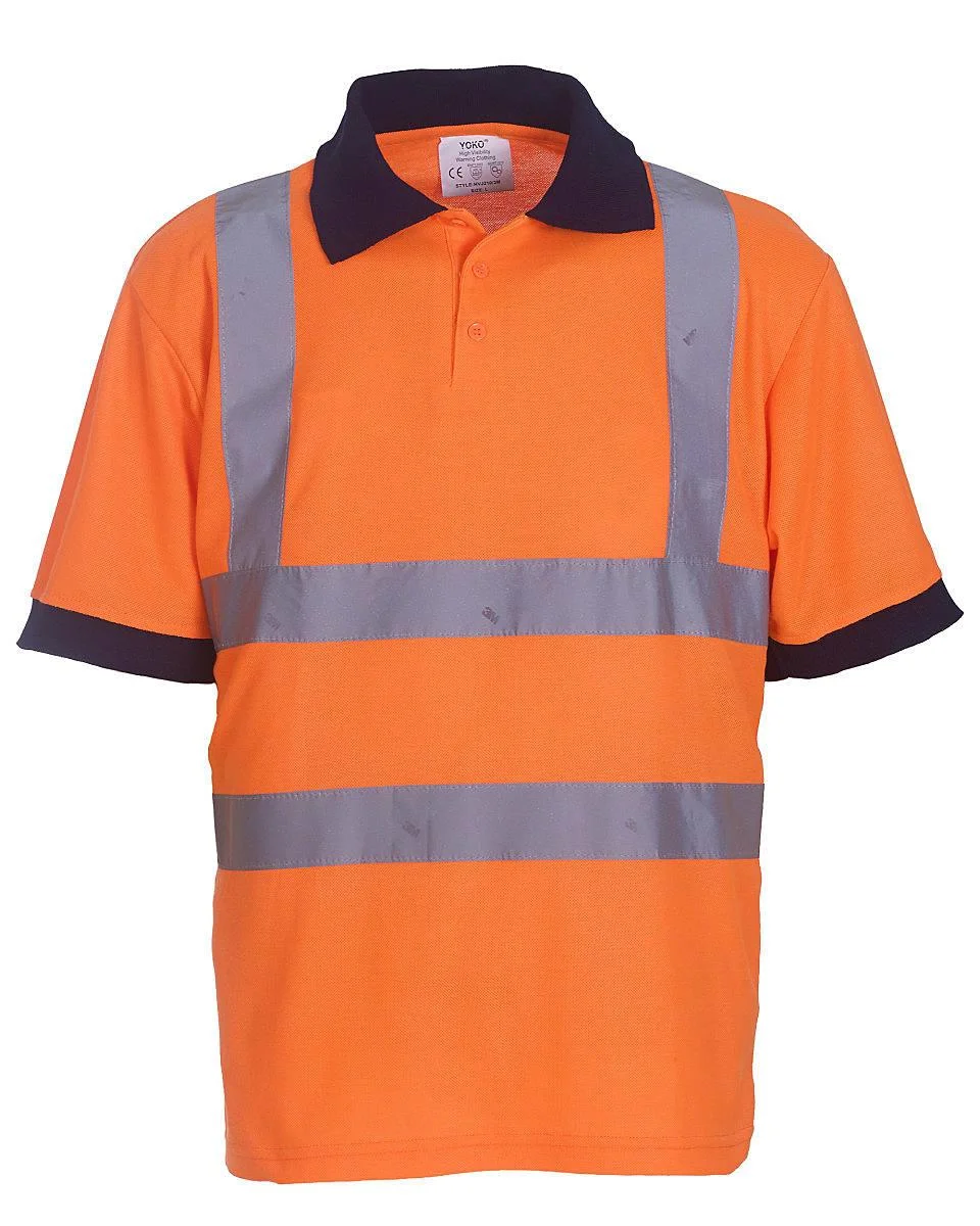 YOKO Two Band & Brace Hi Vis Polo Shirt
