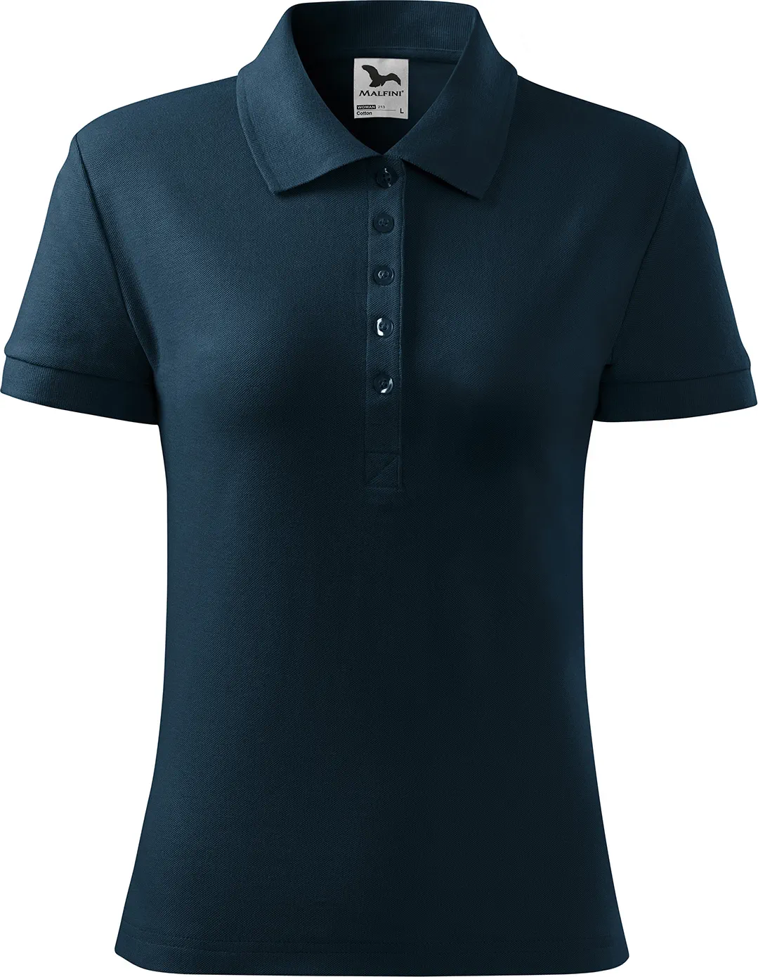 malfini-213-cotton-polohemd-damen-marineblau-front-2 MALFINI Damen Polo Cotton 213