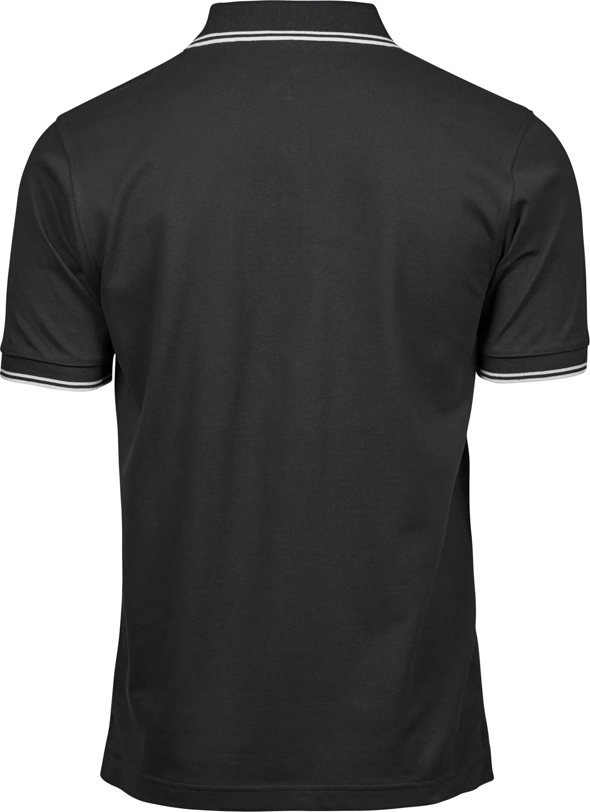 tee-jays-1407-mens-luxury-stripe-stretch-poloshirt-black-white-back-3 Tee Jays Men's Luxury Stripe Stretch Polo