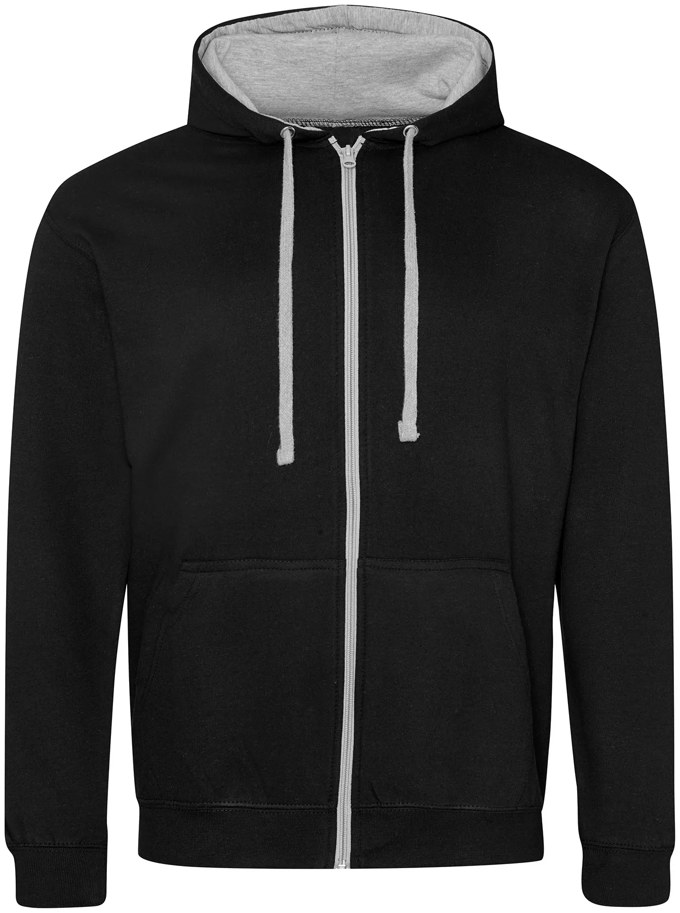 justhoods-jh053-varsity-zoodie-jetblack-heathergrey-front-1 Just Hoods Varsity Zoodie