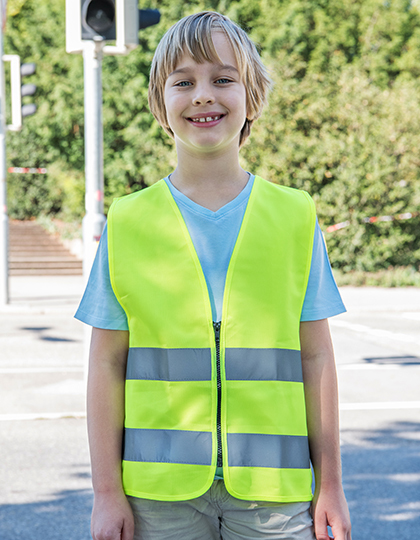 Korntex Kids´ Hi-Vis Safety Vest with Front Zipper Aalborg