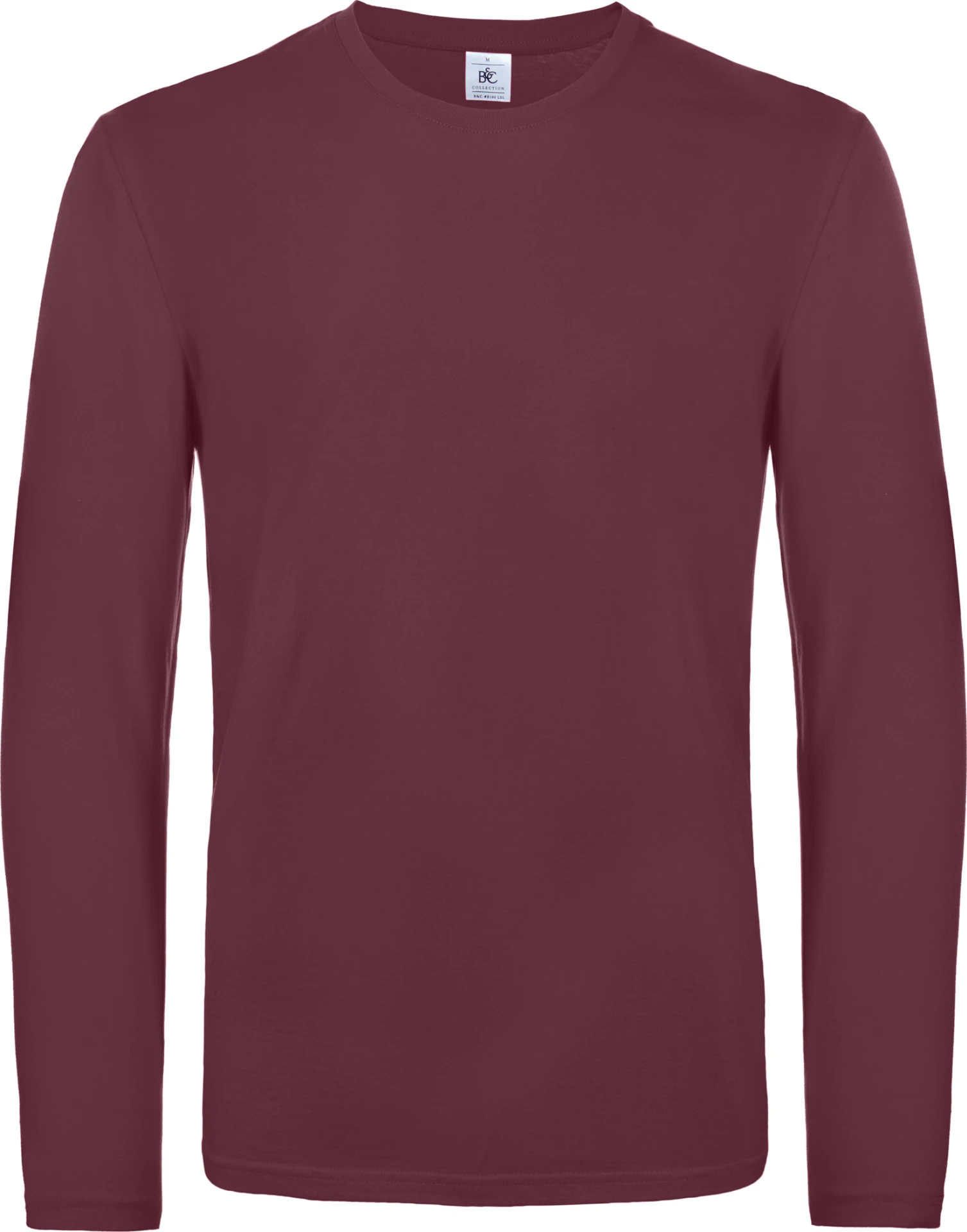 BC-TU07T-TShirt-E190-LSL-burgundy-0 B&C T-Shirt #E190 Long Sleeve