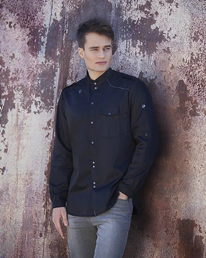 karlowsky-jm26-kochhemd-new-identity-black-model-0 KARLOWSKY Kochhemd New Identity