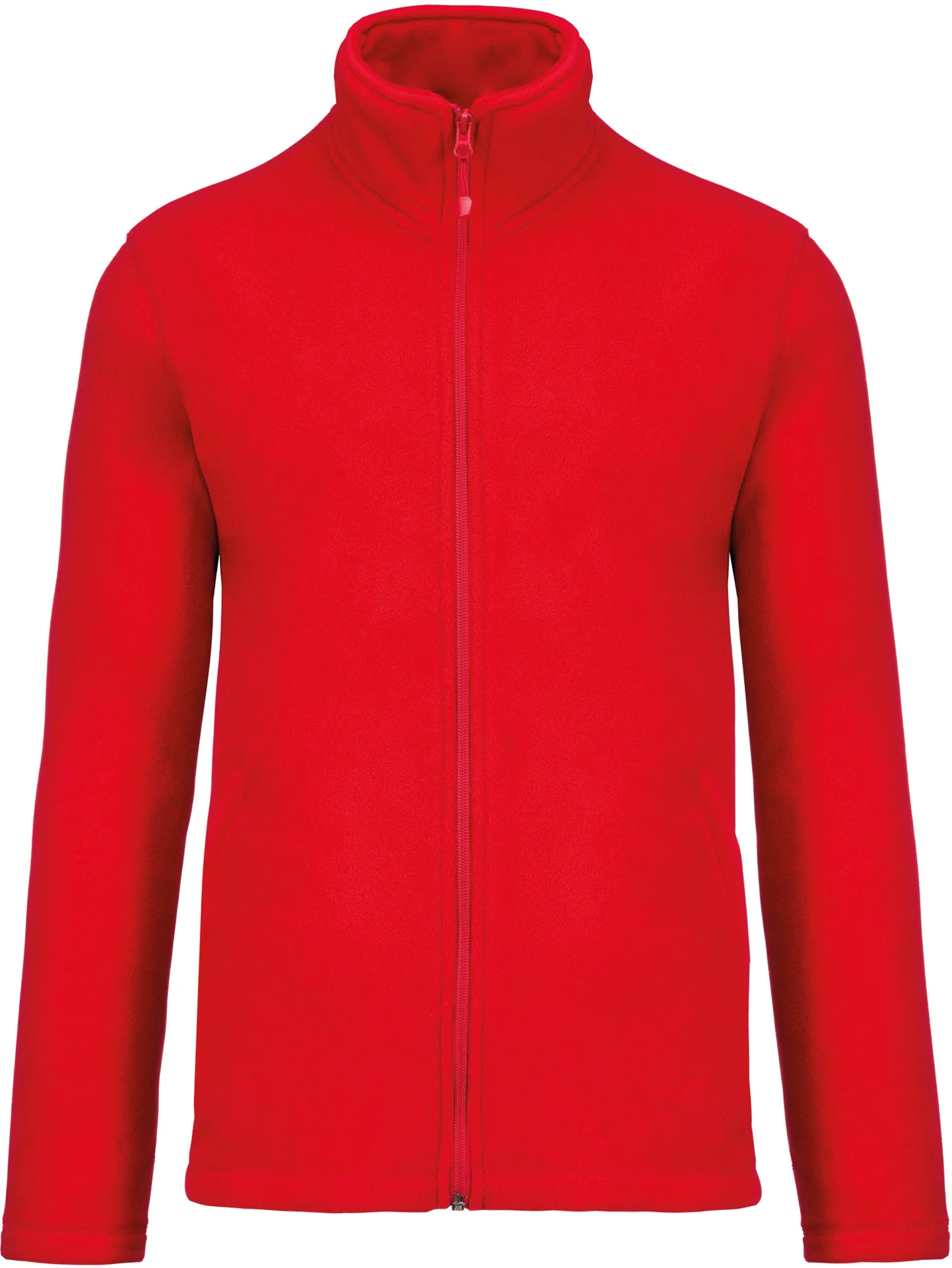 kariban-K911-microfleece-jacke-falco-red-front-3 Kariban Microfleece Jacke "Falco"