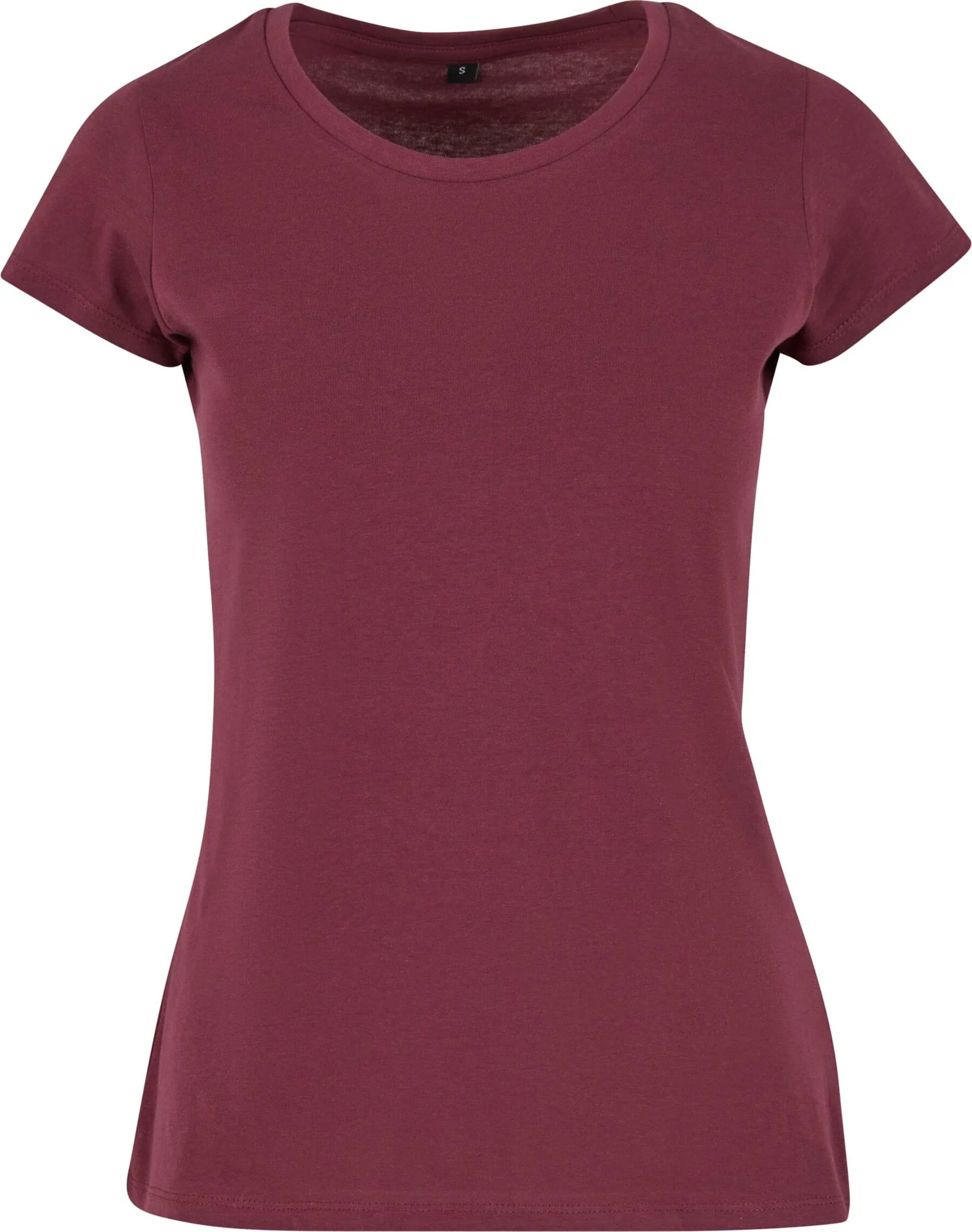 BYB-BB012-ladies-basic-t-shirt-burgundy-front-4 Build Your Brand Ladies Basic Tee