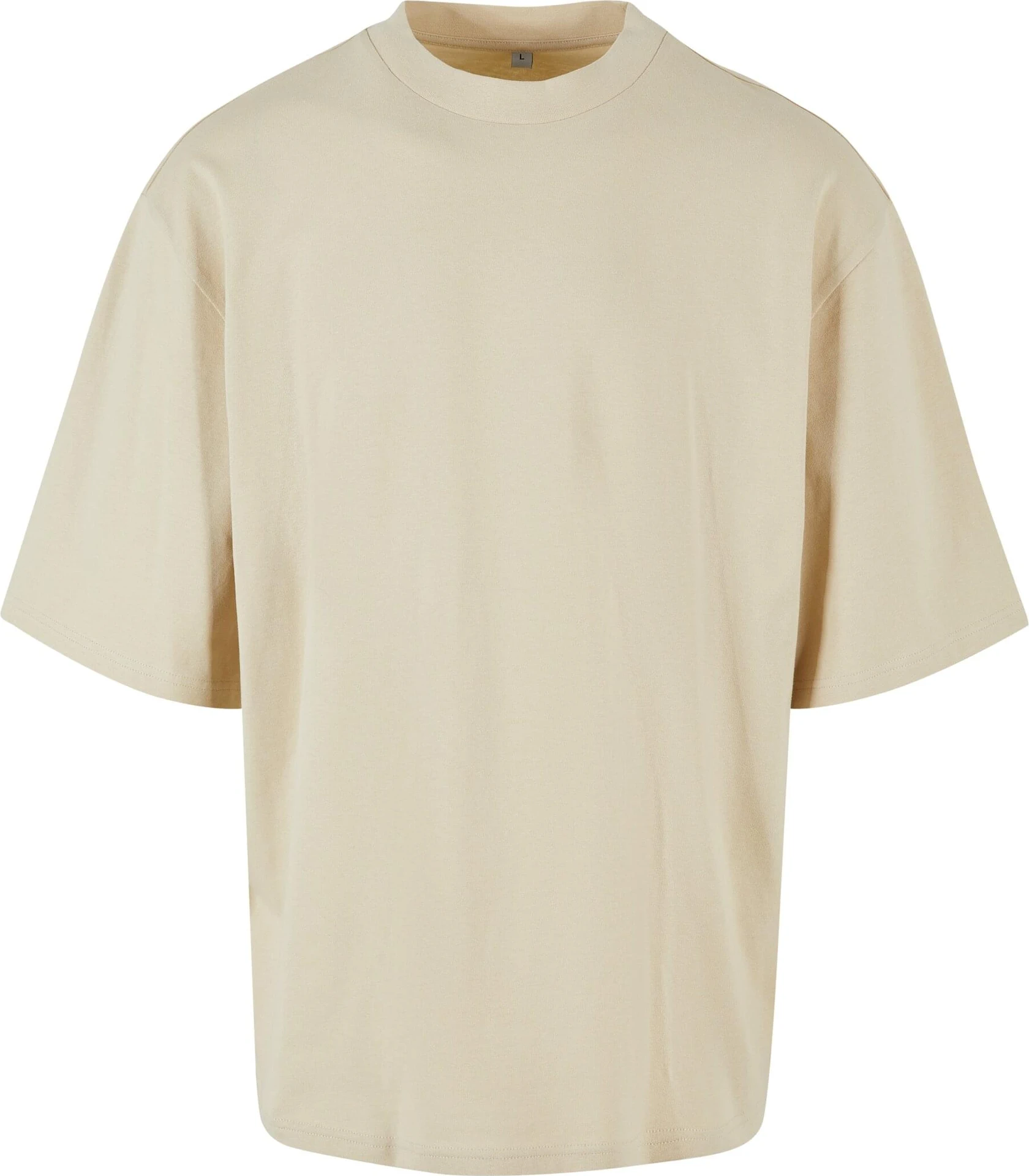 BYB-BY256-oversized-sleeve-t-shirt-sand-front-4 Build Your Brand Oversized Sleeve Tee