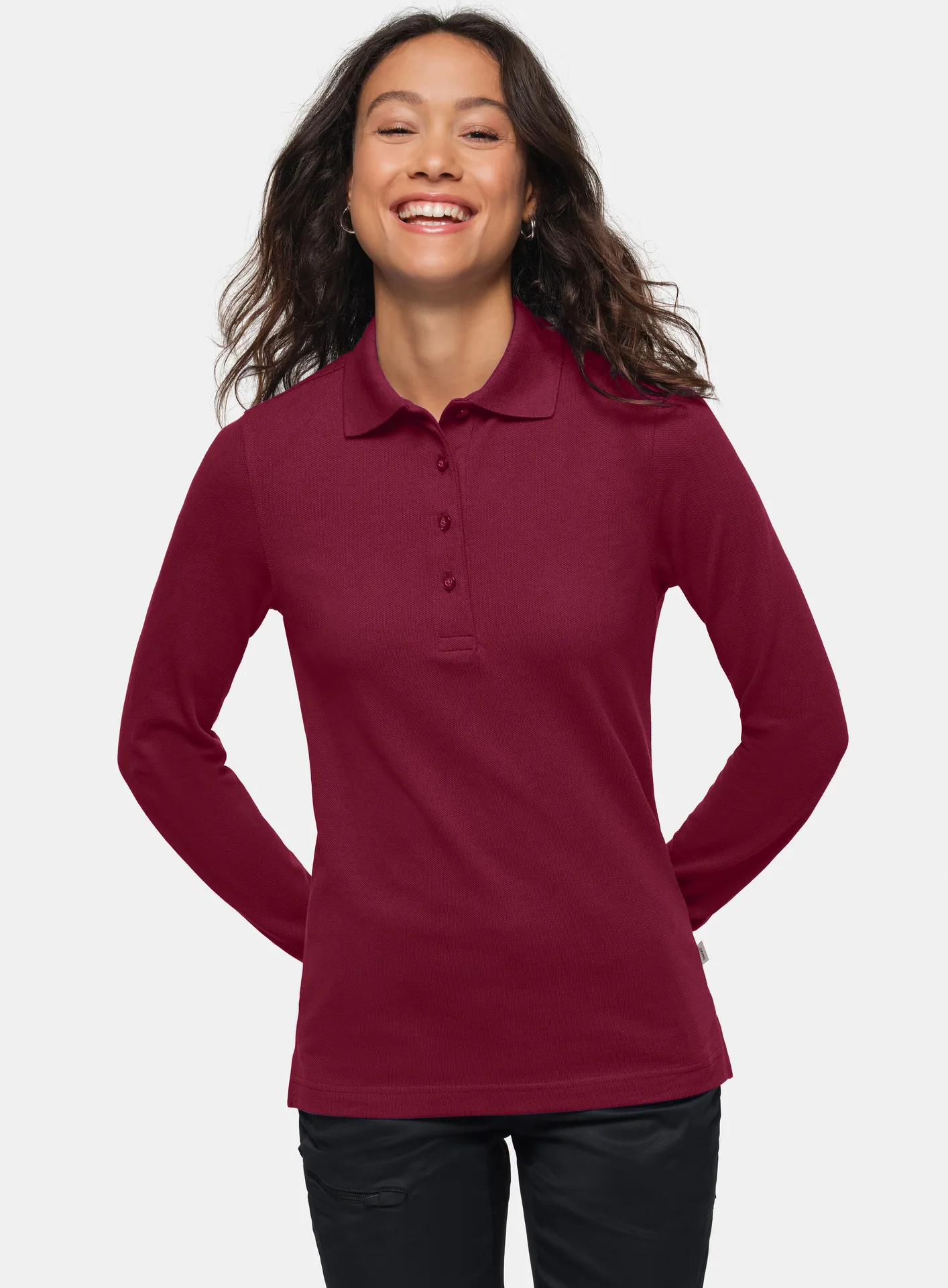HAKRO Women-Longsleeve-Poloshirt 215 Mikralinar®