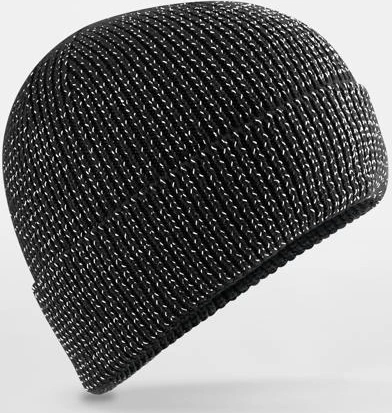 beechfield-b325r-streetlite-reflective-beanie-black-front-1 Beechfield Streetlite Reflective Beanie