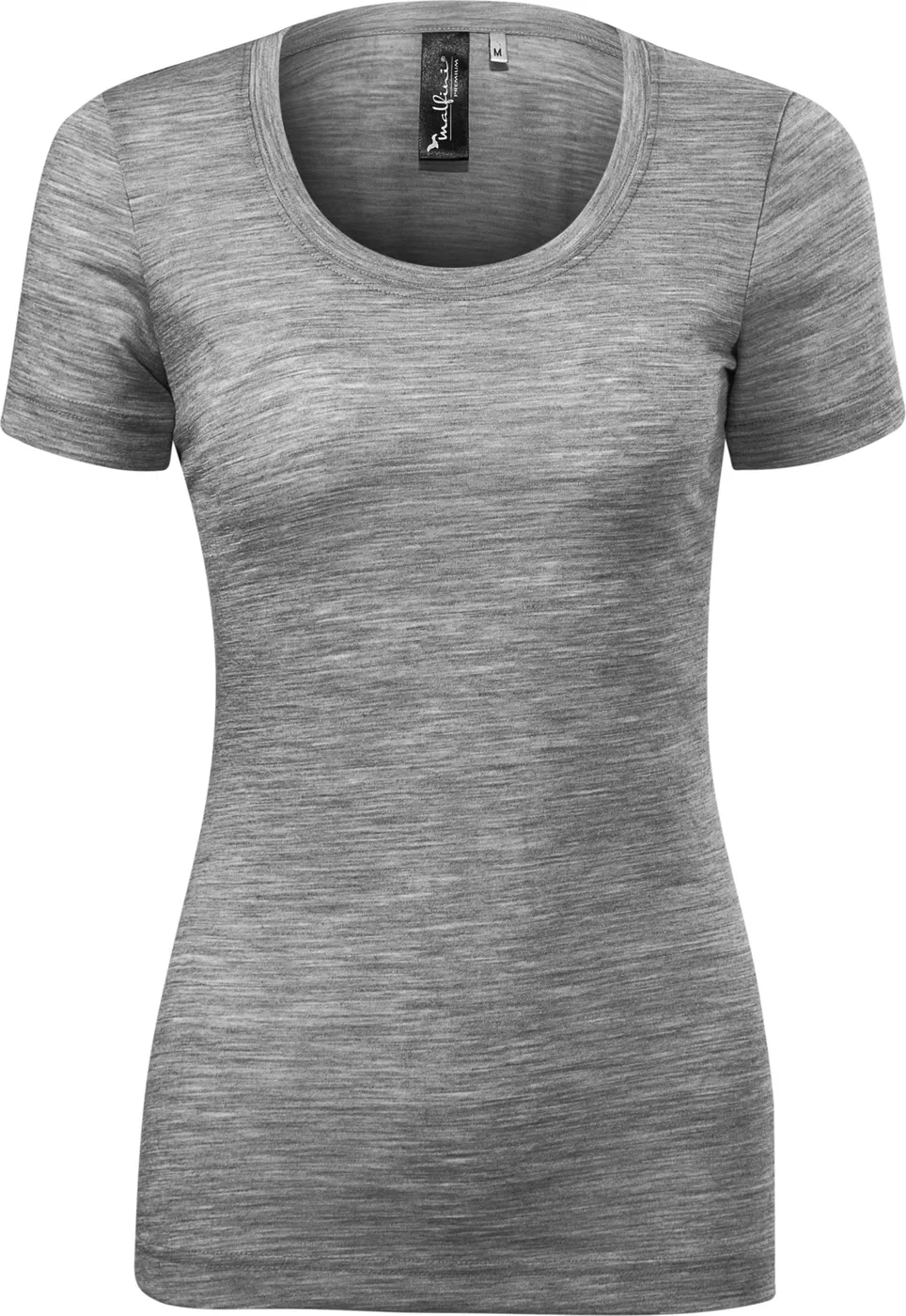malfini-158-t-shirt-damen-merino-rise-dunkelgraumeliert-front-2 MALFINI T-Shirt Damen Merino Rise 158