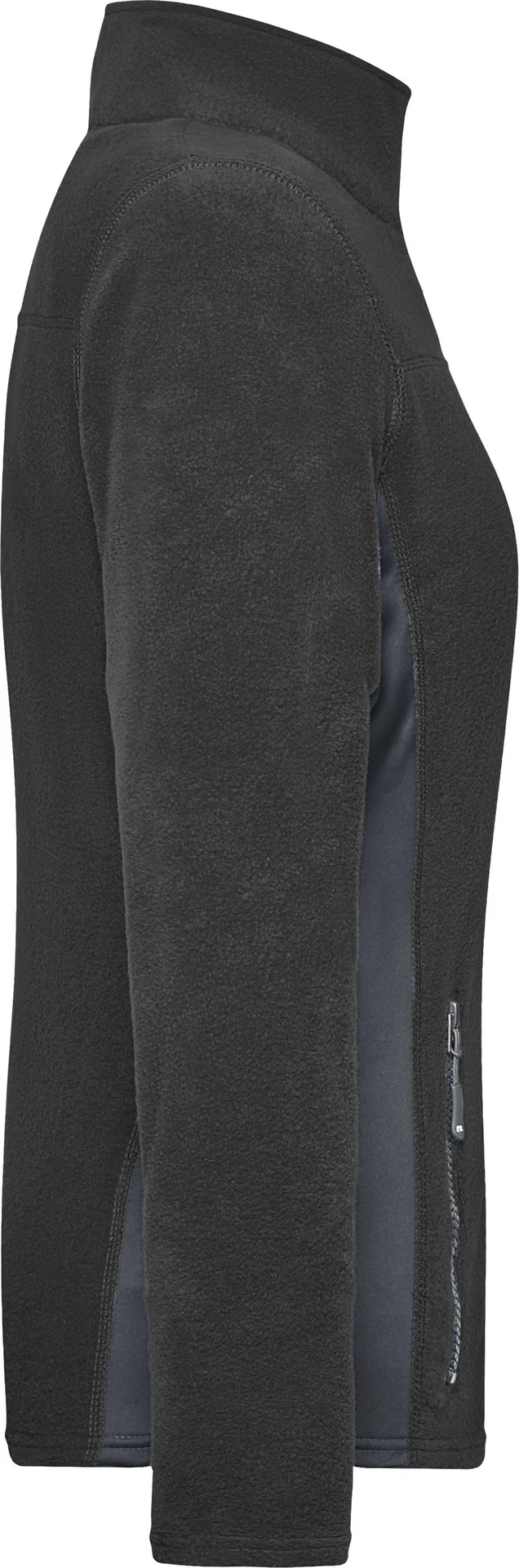 jn841-ladies-workwear-fleece-jacket-black-carbon-right-6 James & Nicholson Ladies Workwear Fleece Jacket -Strong-