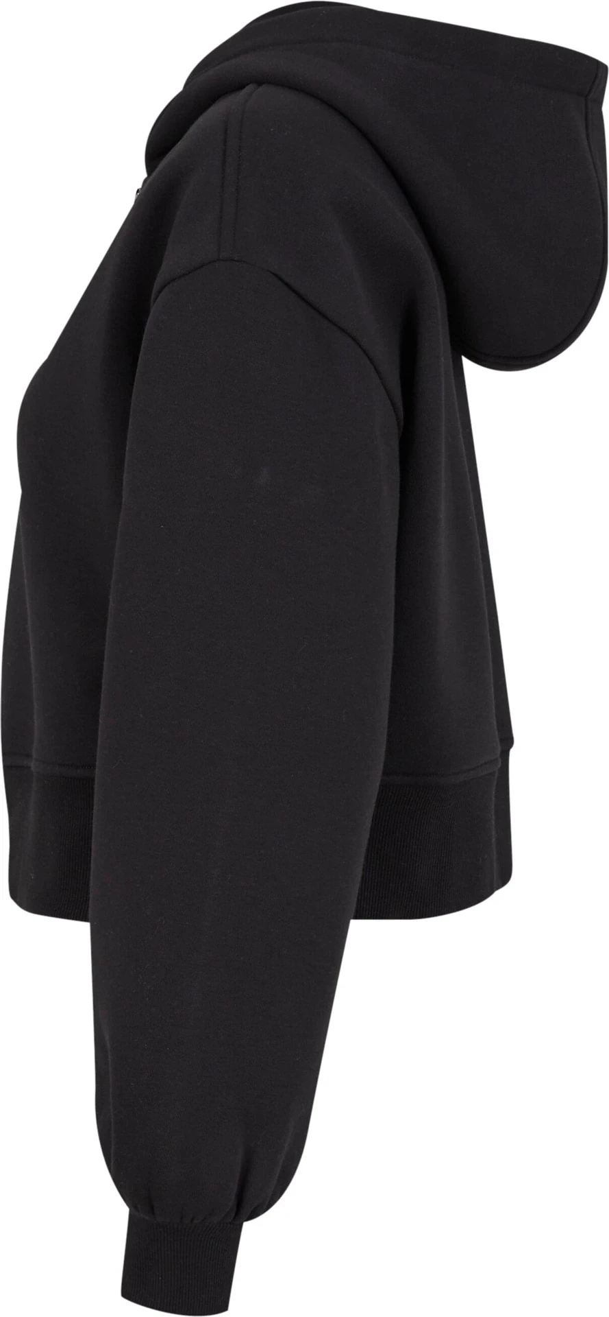 Build Your Brand Ladies Short Oversized Zip Jacket