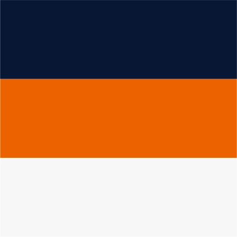 french navy/orange/white