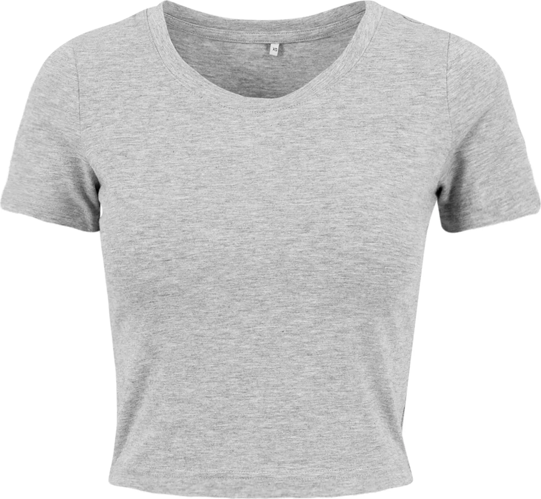 BYB-BY042-ladies-cropped-t-shirt-grey-front-4 Build Your Brand Ladies Cropped Tee