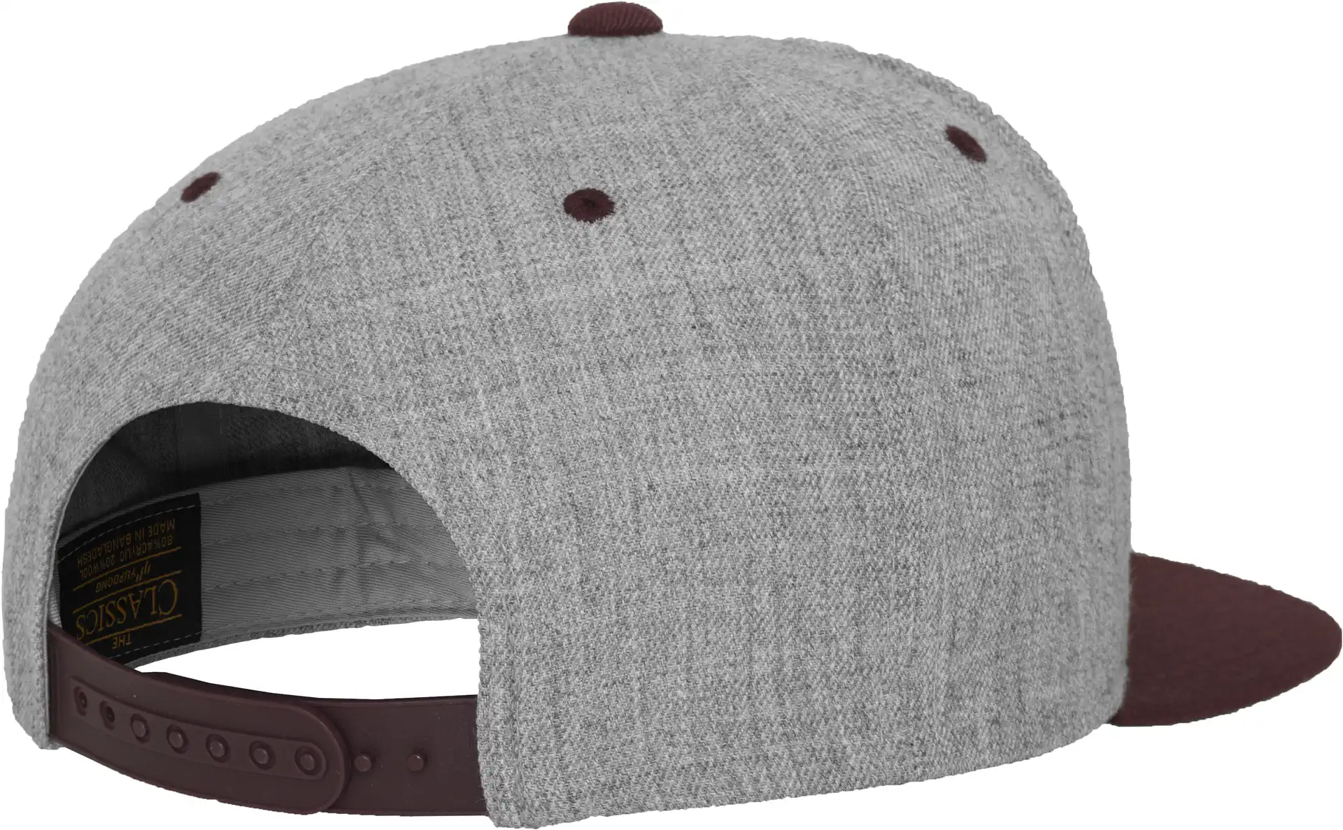 flexfit-6089mt-classic-snapback-2-tone-heathergrey-maroon-back-5 FLEXFIT Classic Snapback 2-Tone