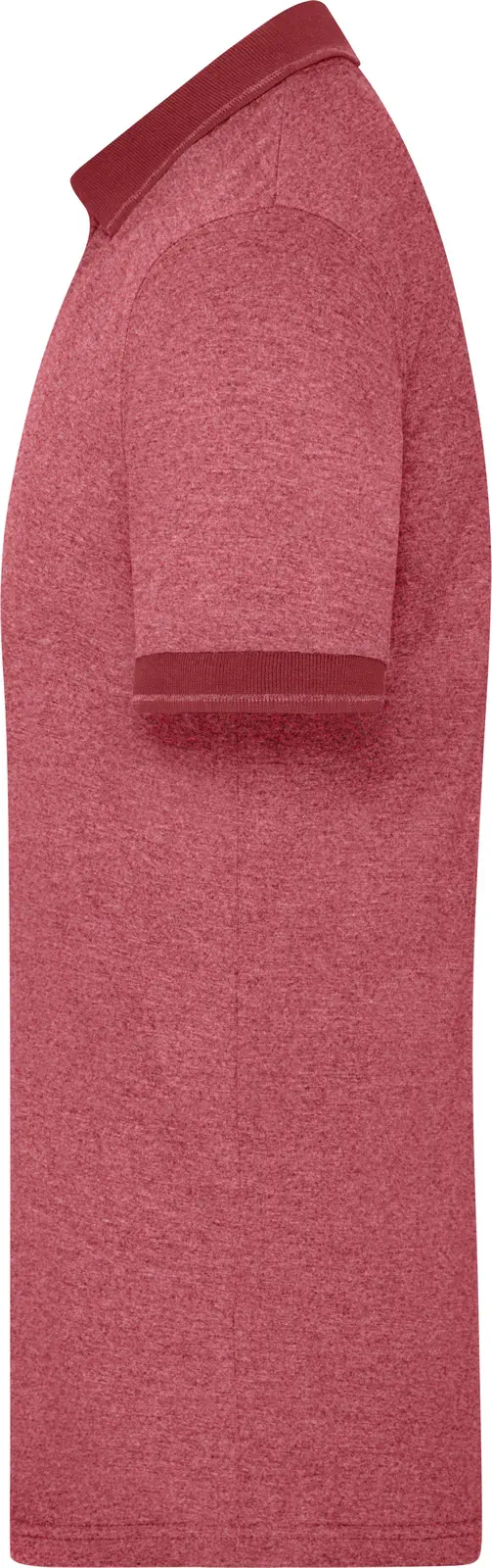 James & Nicholson Mens Jersey Heather Polo