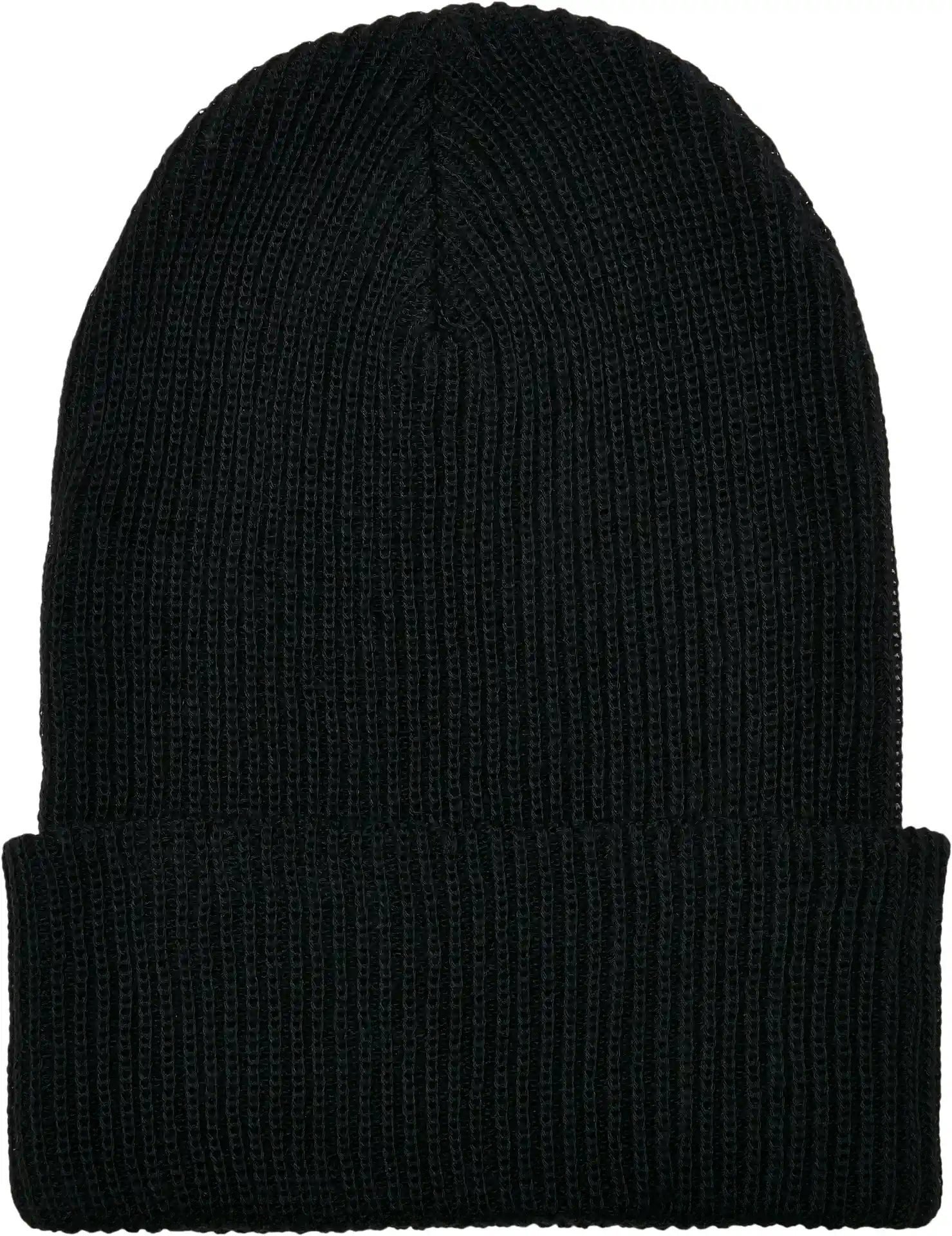 flexfit-1504ry-recycled-yarn-ribbed-knit-beanie-black-front-1 FLEXFIT Recycled Yarn Ribbed Knit Beanie