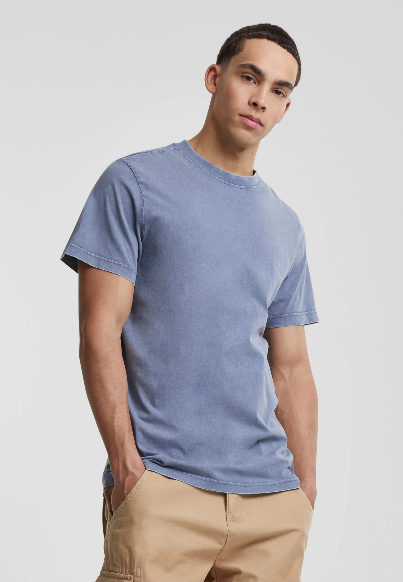 Build Your Brand Acid Washed Round Neck Tee