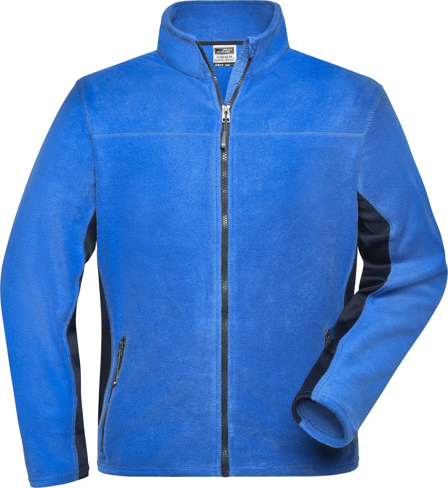 jn842-mens-workwear-fleece-jacket-royal-navy-front-3 James & Nicholson Men's Workwear Fleece Jacket -Strong-