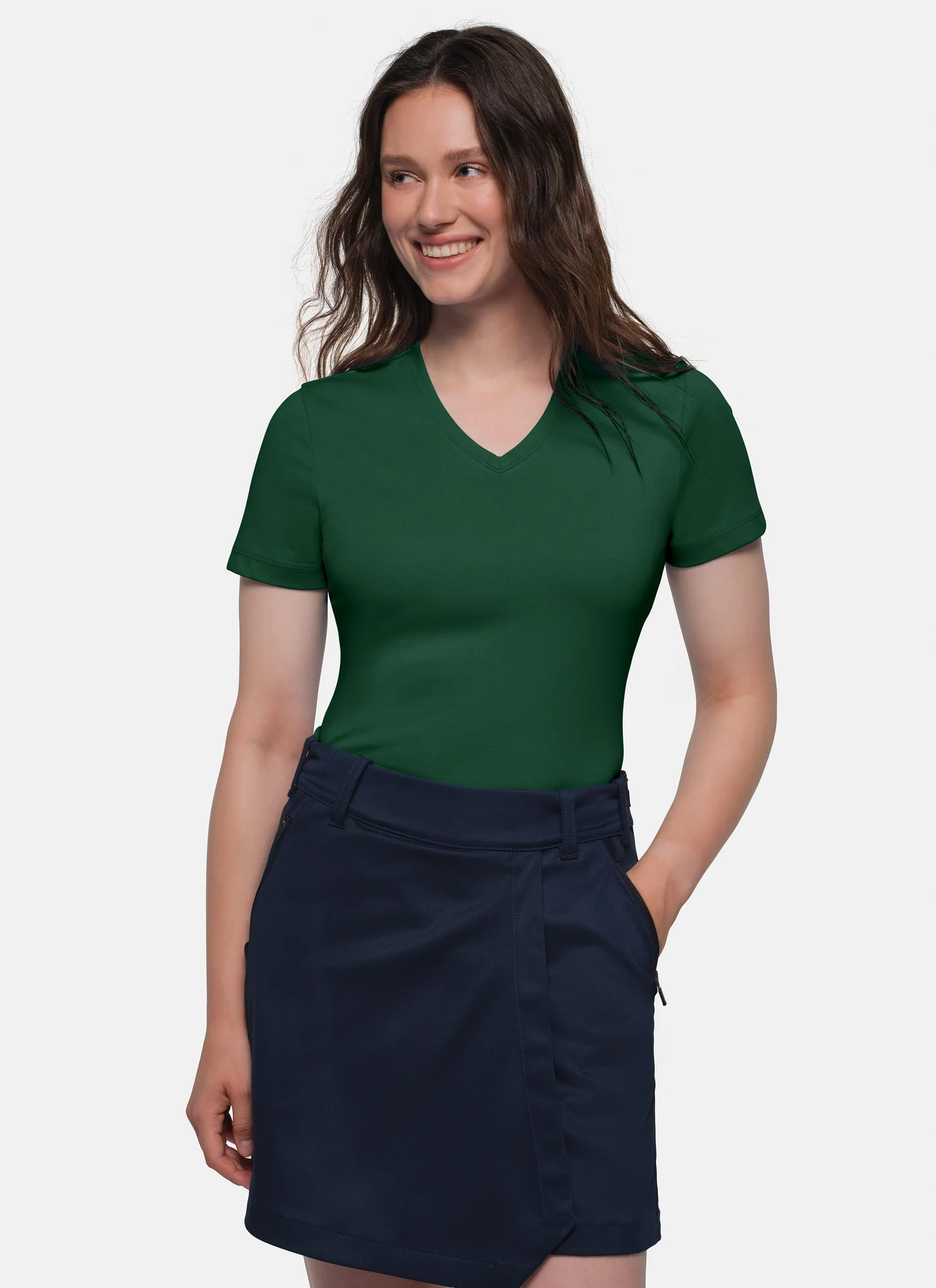 HAKRO Damen-V-Shirt 169 Cotton-Tec