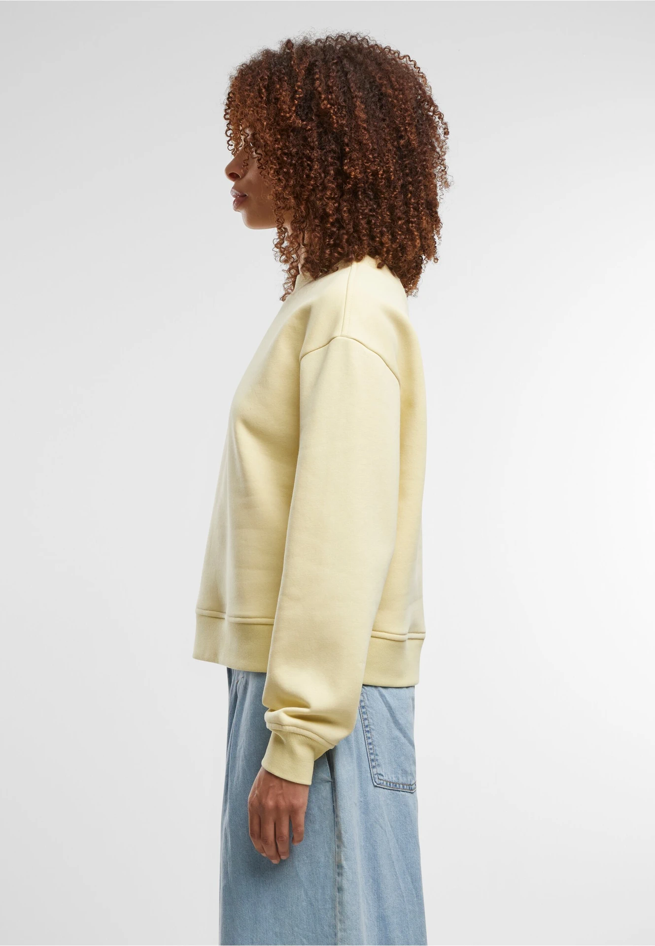 Build Your Brand Ladies Oversized Crewneck Sweatshirt