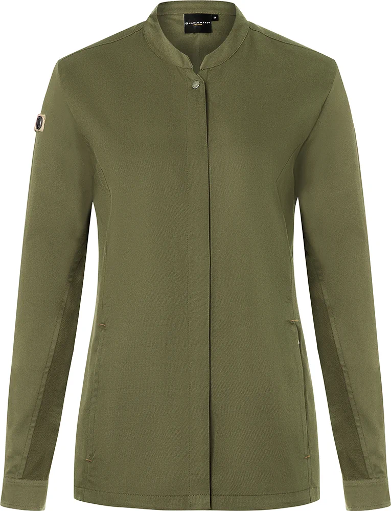 karlowsky-jf26-damenkochjacke-green-generation-mossgreen-front-3 KARLOWSKY Damenkochjacke Green-Generation