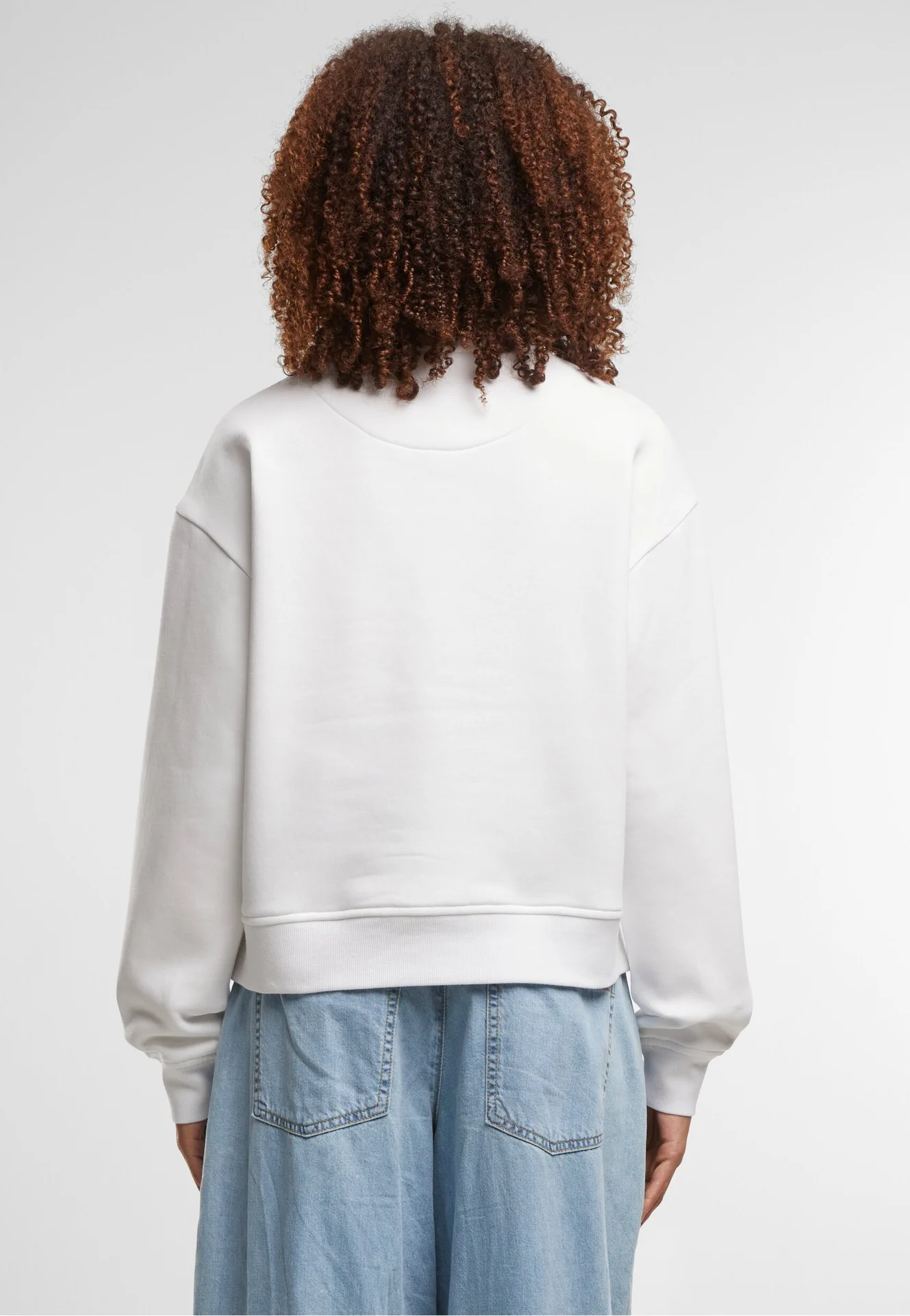 Build Your Brand Ladies Oversized Crewneck Sweatshirt