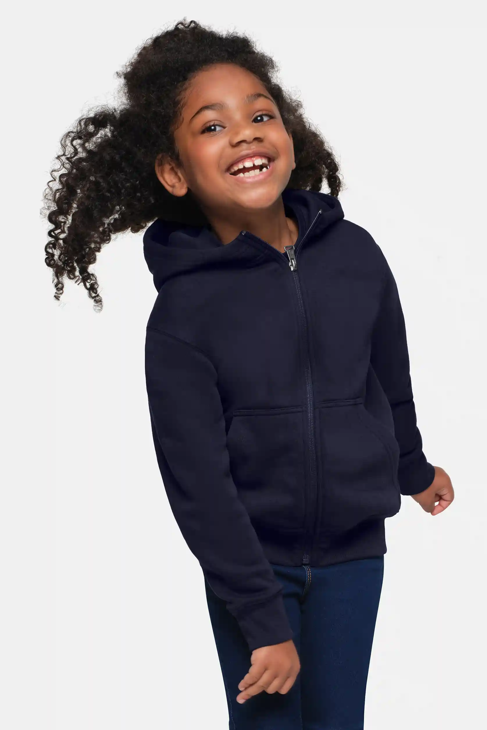 HAKRO Kinder Kapuzen-Sweatjacke 565 Bio-Baumwolle