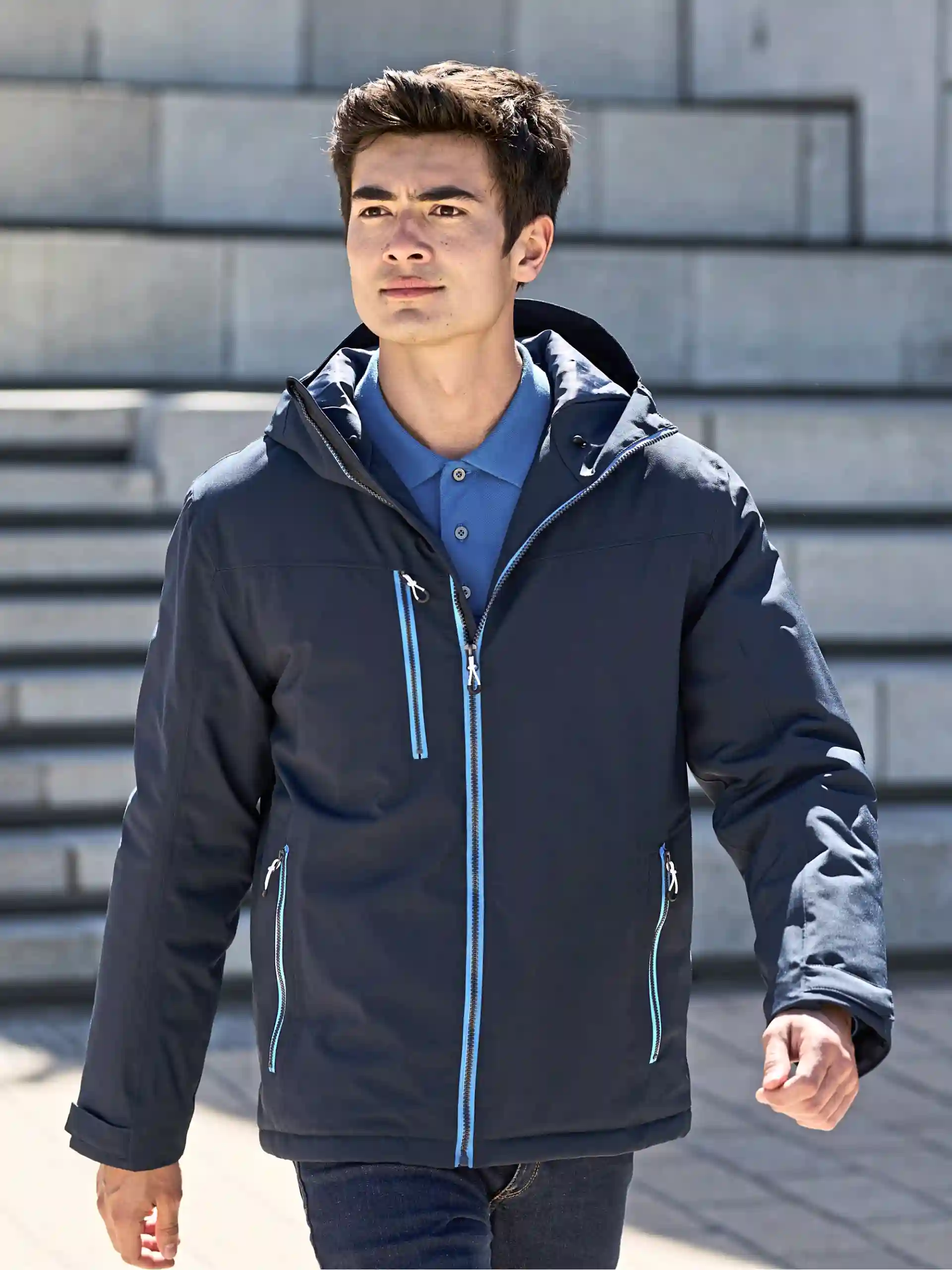regatta-tra253-navigate-waterproof-insulated-jacket-navy-french-blue-model-1 Regatta Navigate Waterproof Insulated Jacket