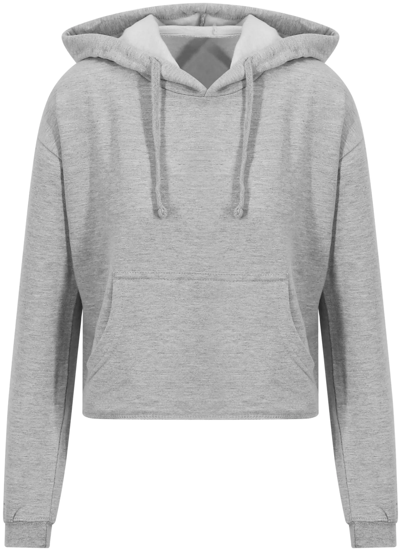 justhoods-jh016-womens-cropped-hoodie-heathergrey-front-1 Just Hoods Women's Cropped Hoodie