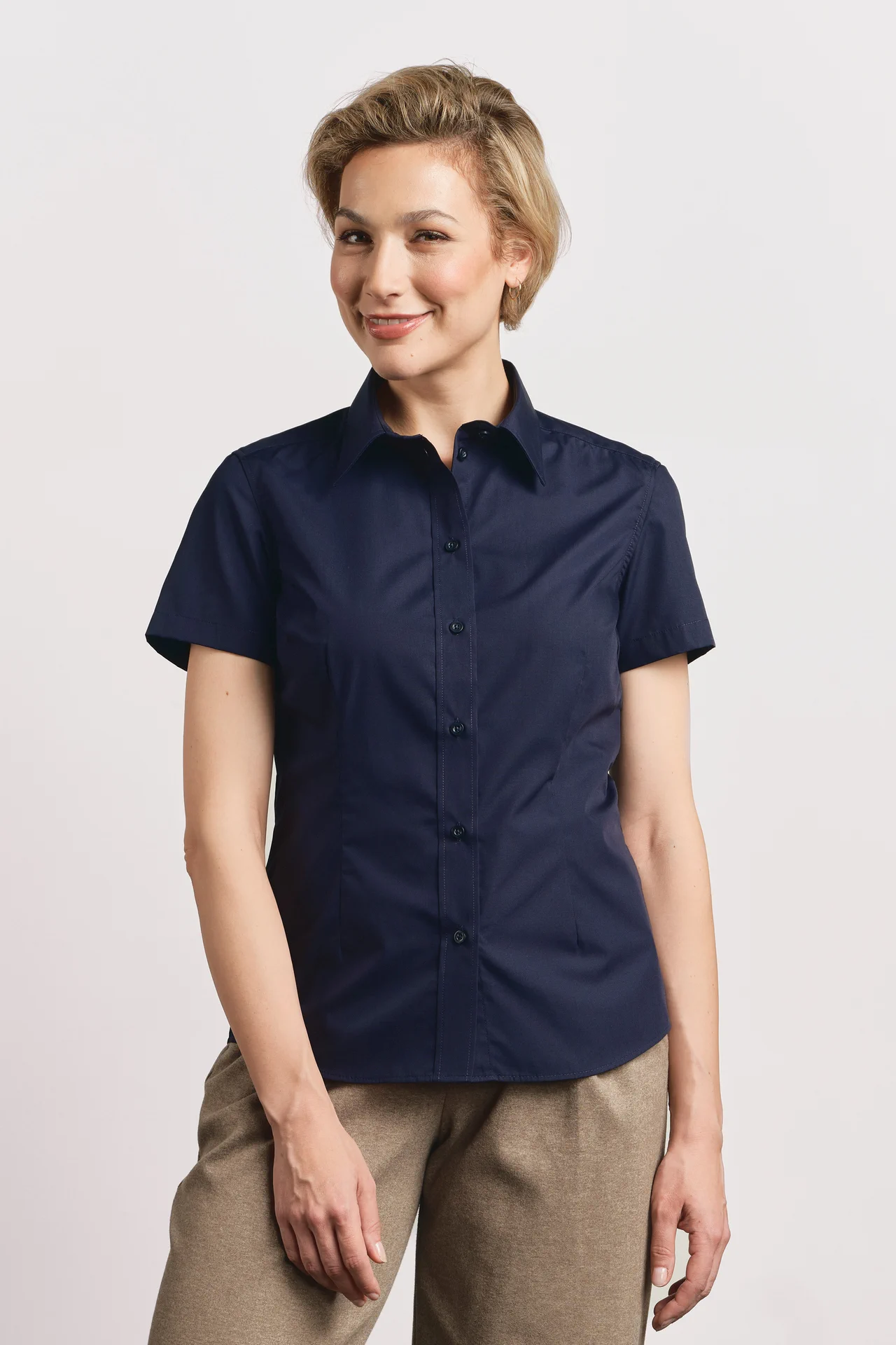 Promodoro Women´s Poplin Shirt Short Sleeve