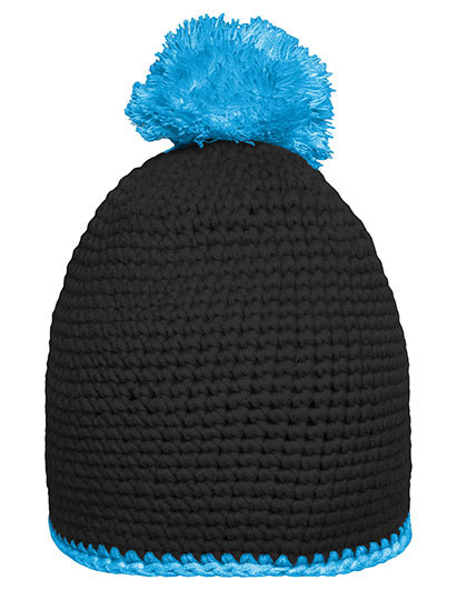 myrtle beach Pompon Hat with Contrast Stripe