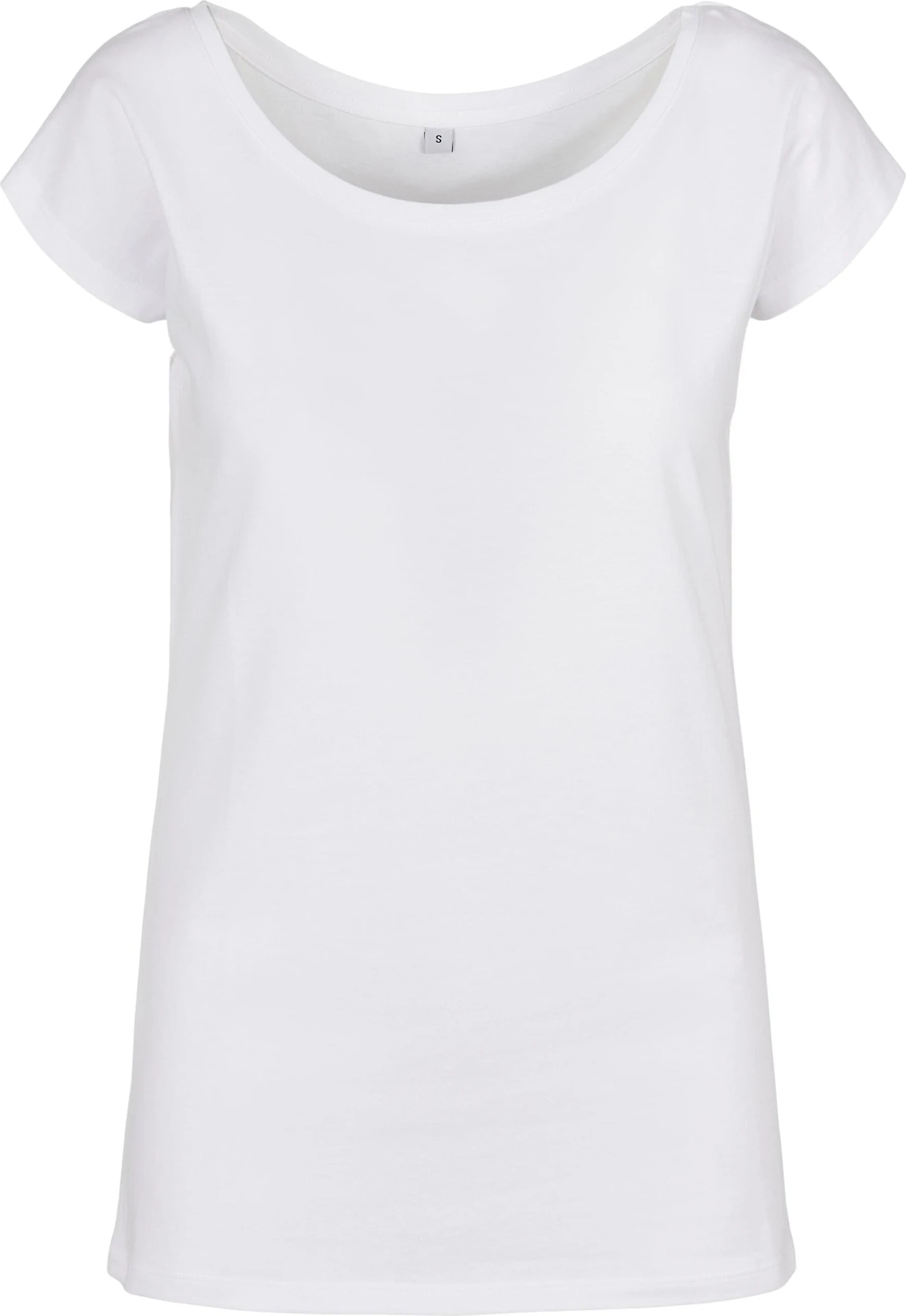 BYB-BB013-ladies-wide-neck-t-shirt-white-front-4 Build Your Brand Ladies Wide Neck Tee