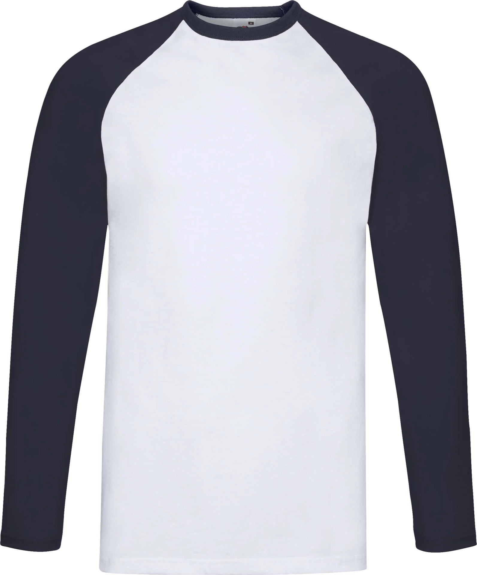 fruit-of-the-loom-61-028-0-long-sleeve-baseball-t-shirt-white-deepnavy-4 F.O.L. Long Sleeve Baseball T