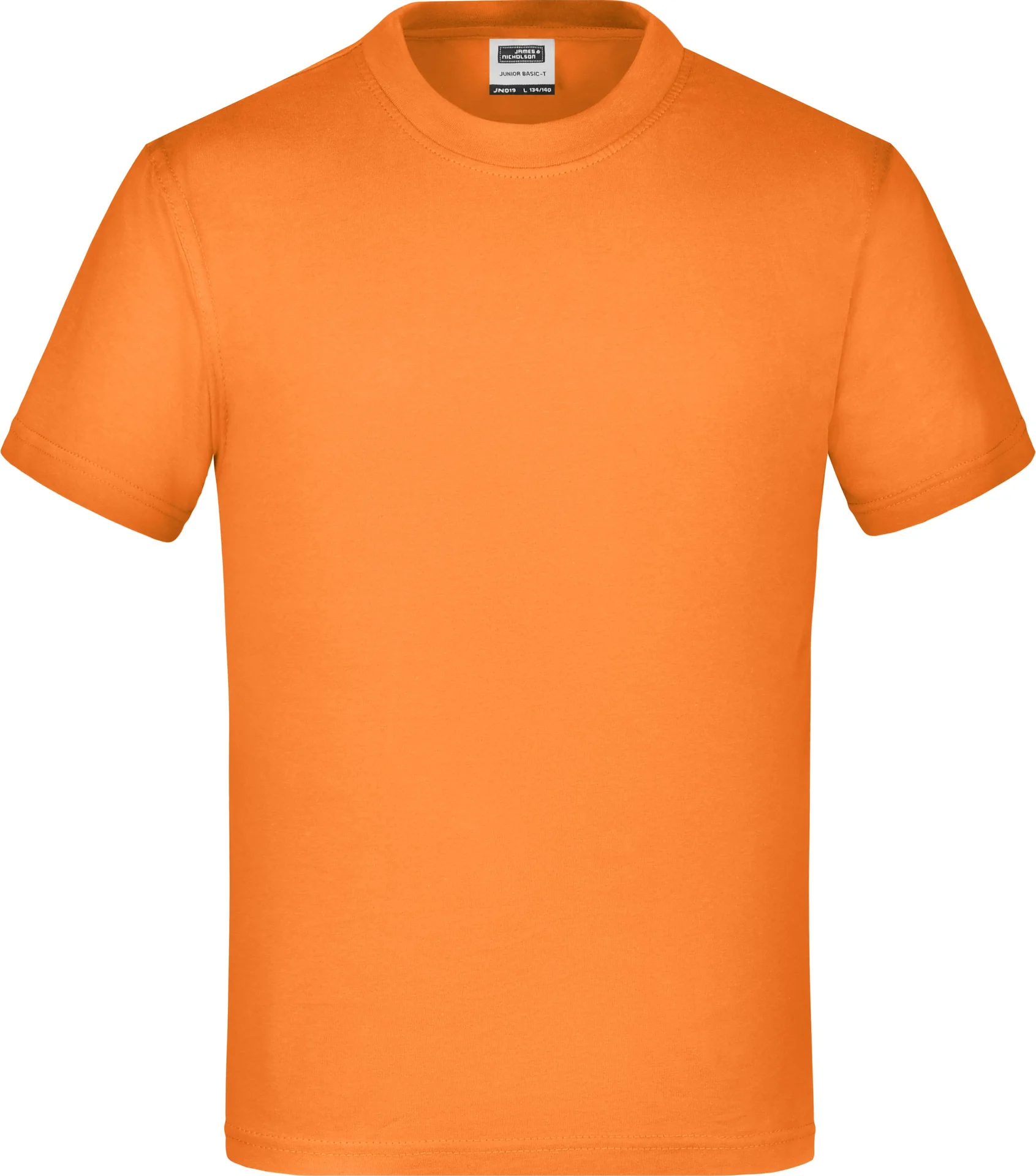 jn019-junior-basic-t-shirt-orange-front-3 James & Nicholson Junior Basic-T