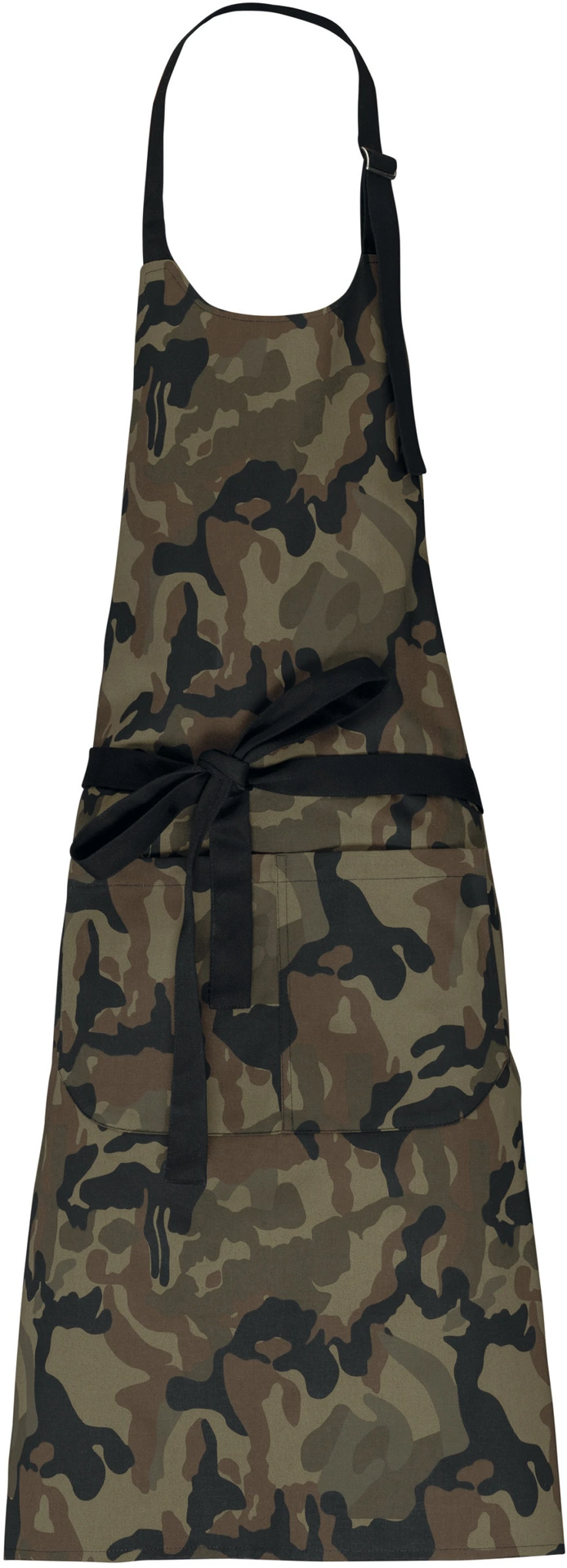 kariban-K885-latzschuerze-olivecamouflage-front-3 Kariban Latzschürze