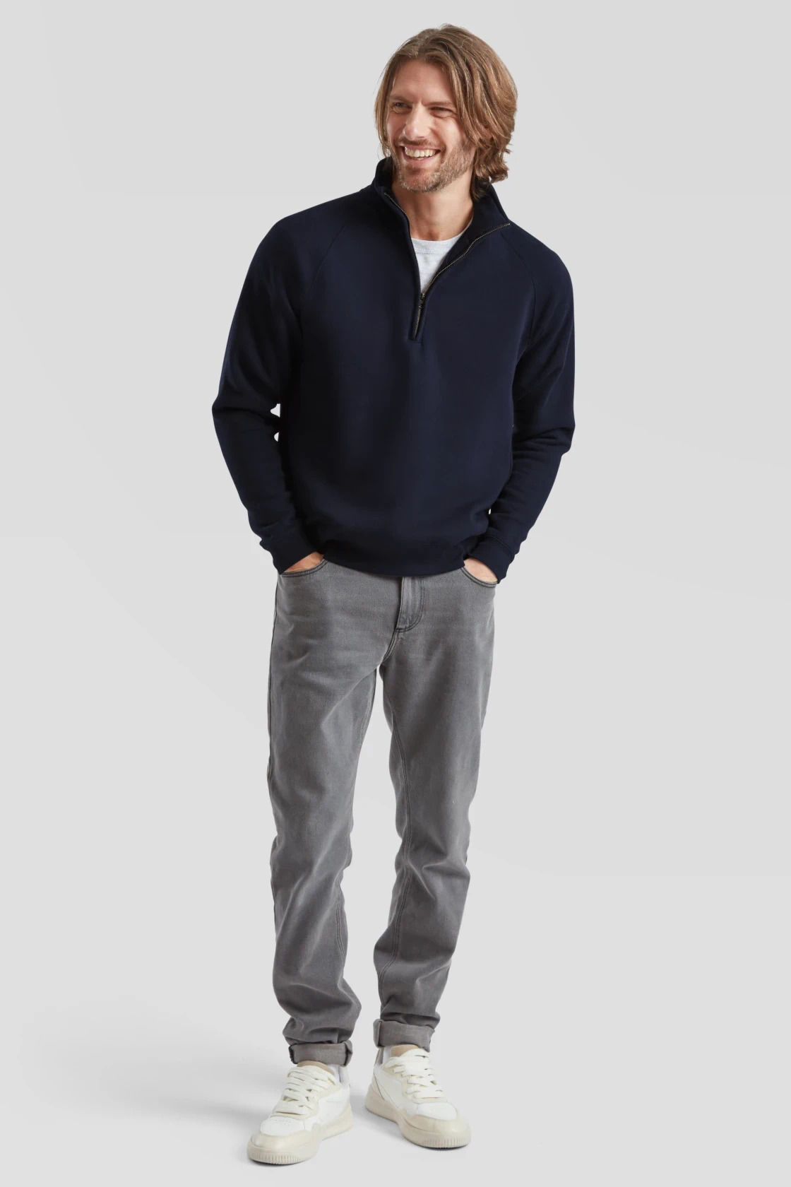 F.O.L. Zip-Neck Sweat mit 1/4 Zip