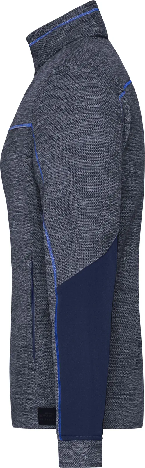 jn1817-ladies-structure-fleece-jacket-navymelange-navy-royal-left-4 James & Nicholson Ladies Structure Fleece Jacket JN1817