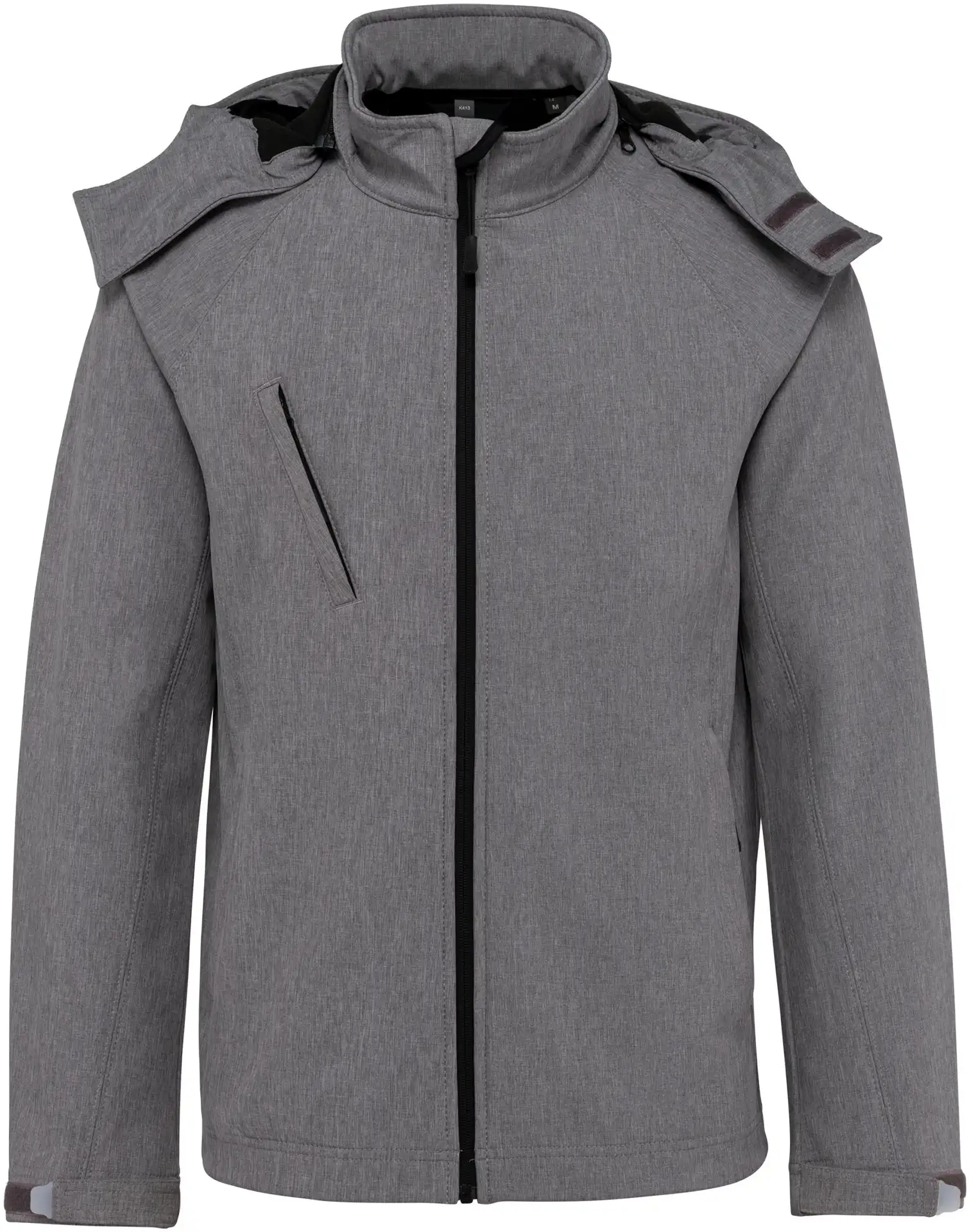 K413-herren-3-lagen-kapuzen-softshell-jacke-marlgrey-front-3 Kariban Herren 3-Lagen Kapuzen Softshell Jacke