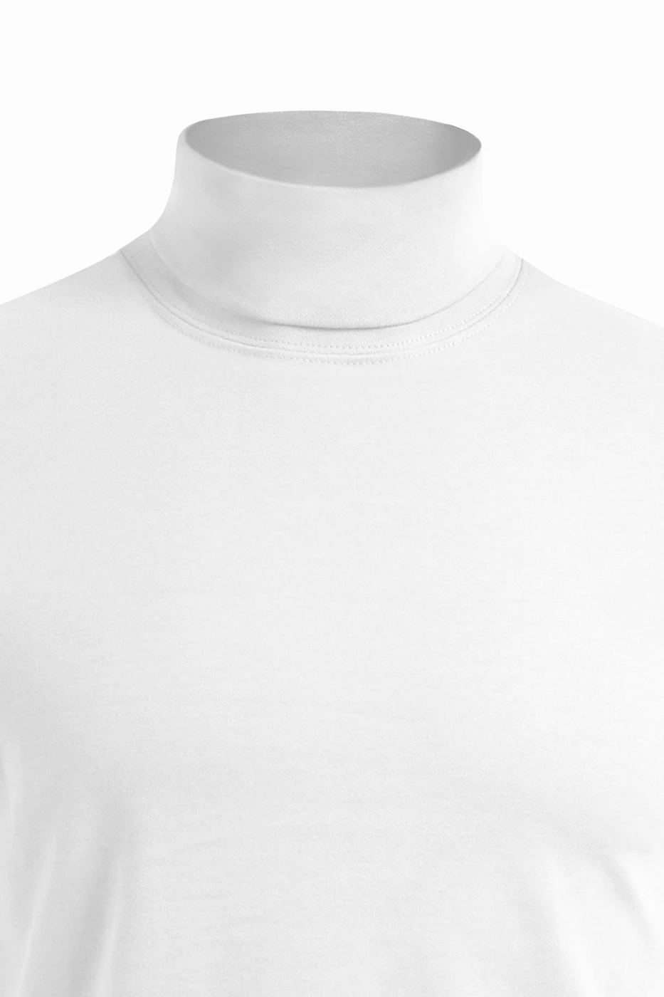 promodoro-3407-mens-turtleneck-t-shirt-long-sleeve-white-detail-7 Promodoro Men's Turtleneck-T Long Sleeve