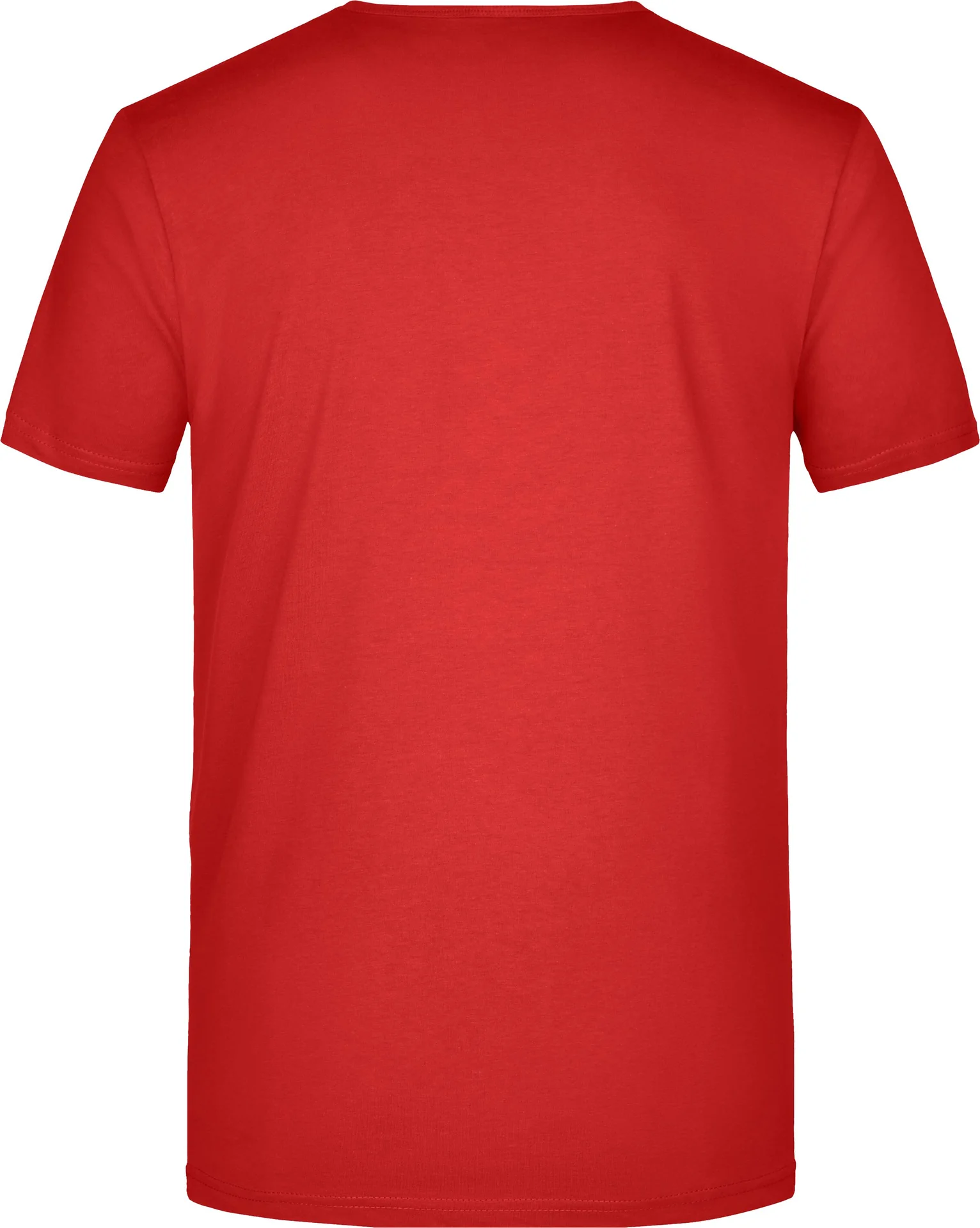 jn912-mens-slim-fit-v-t-shirt-red-back-5 James & Nicholson Men's Slim Fit V-T