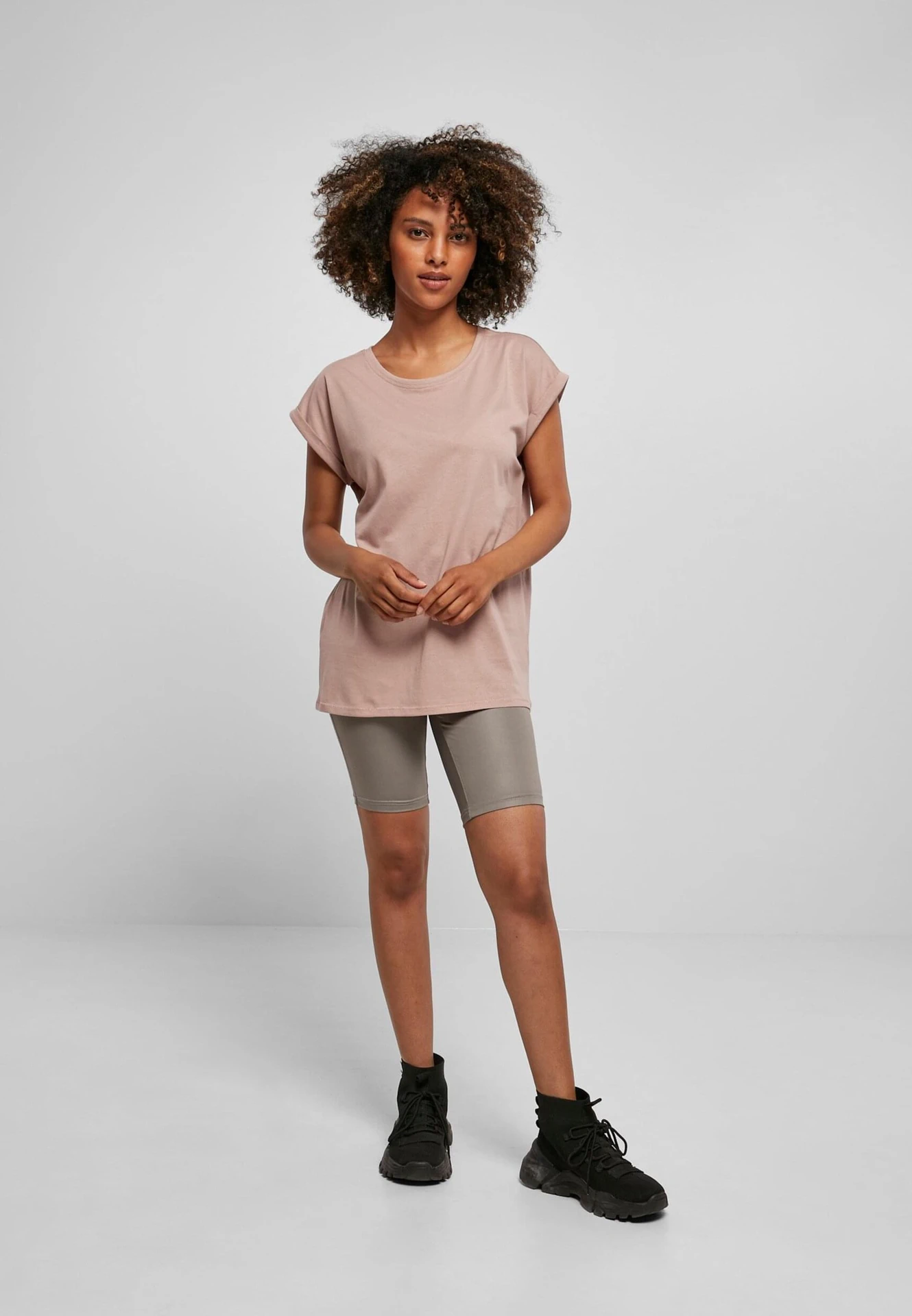 Build Your Brand Ladies Extended Shoulder Tee