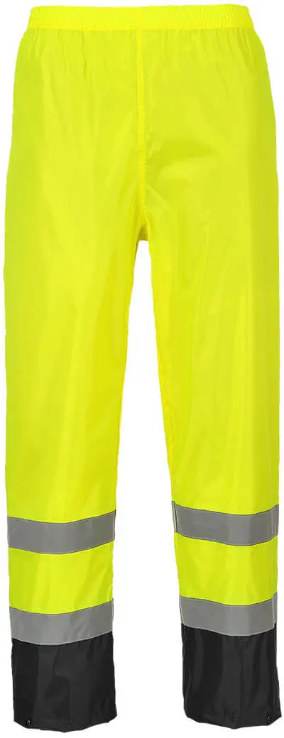PORTWEST H444 Klassische Kontrast Warnschutz-Regenhose