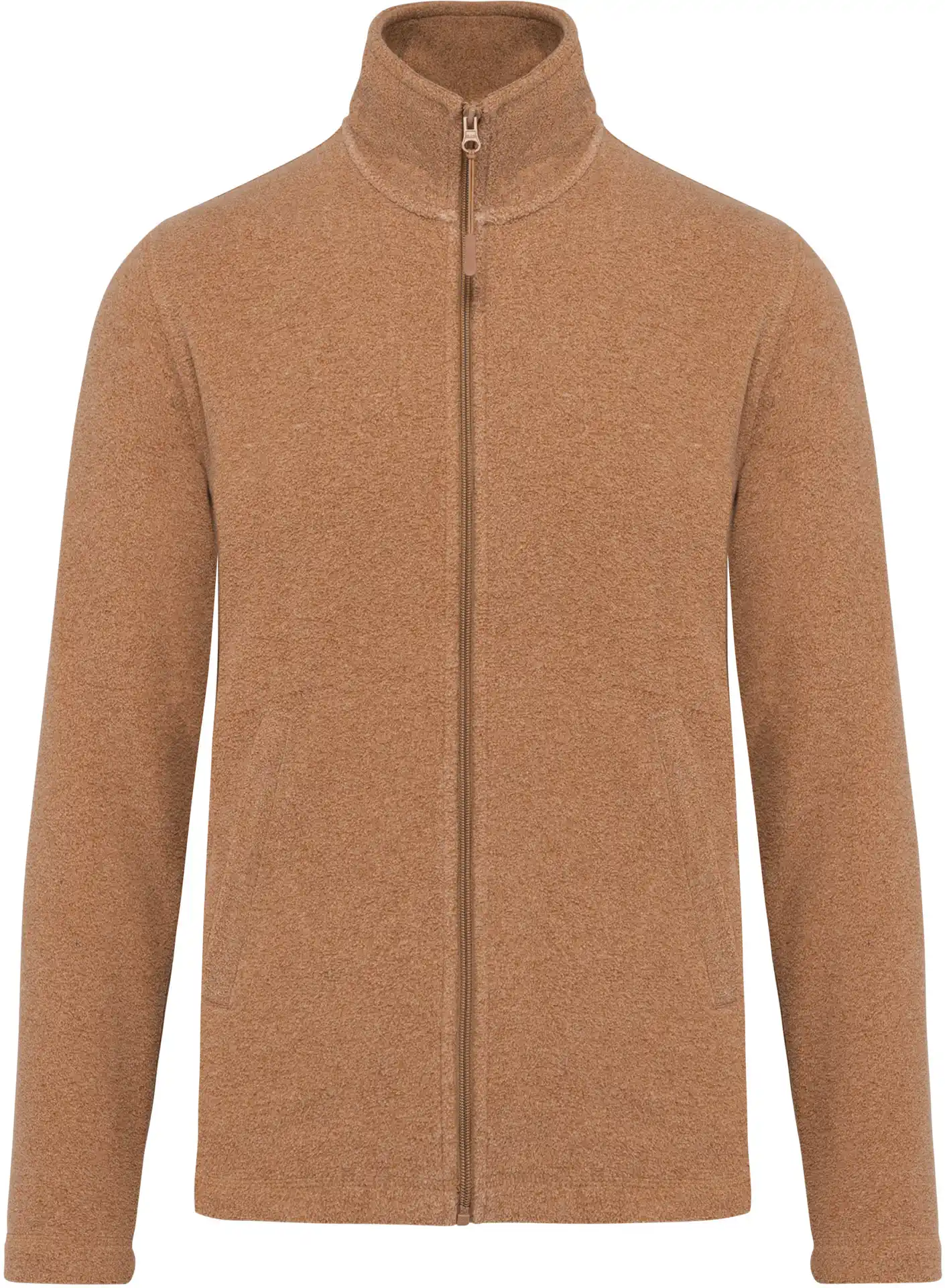 kariban-K911-microfleece-jacke-falco-camelheather-front-3 Kariban Microfleece Jacke "Falco"