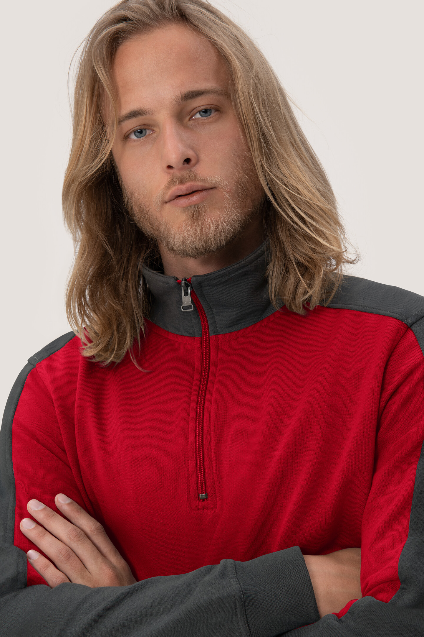 HAKRO Zip-Sweatshirt 476 Contrast Mikralinar® HAKRO Zip-Sweatshirt 476 Contrast Mikralinar®